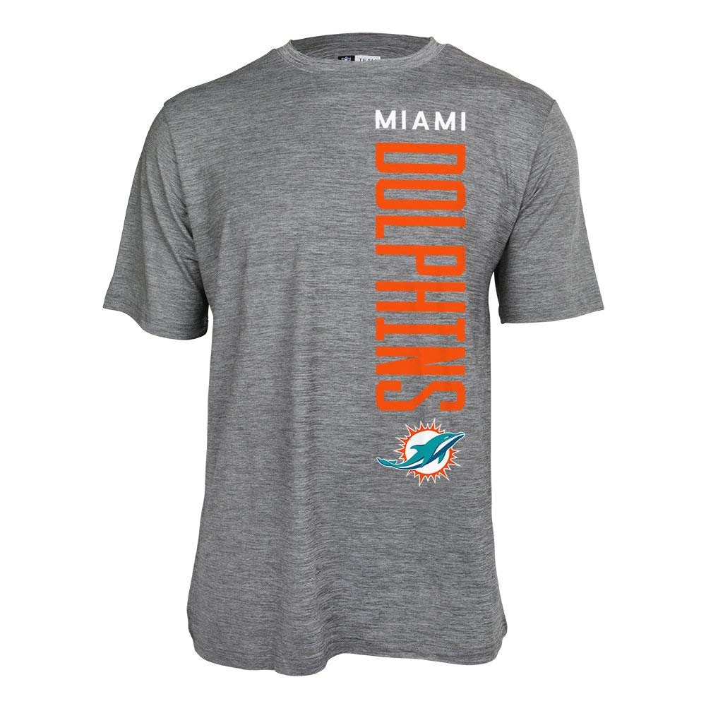 Zubaz NFL Men's Miami Dolphins Vertical Team Name Graphic Tee