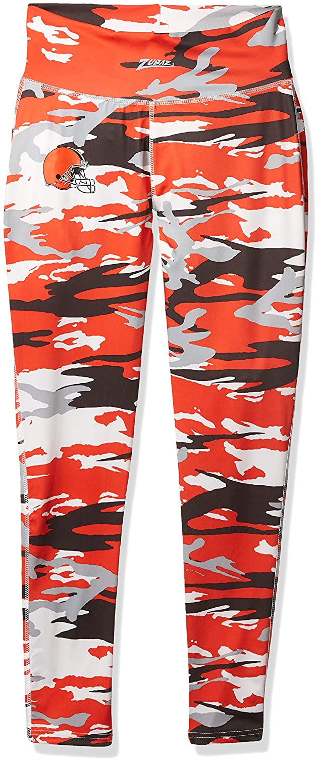 Zubaz Cleveland Browns NFL Women's Camo Print Legging, Fire Red