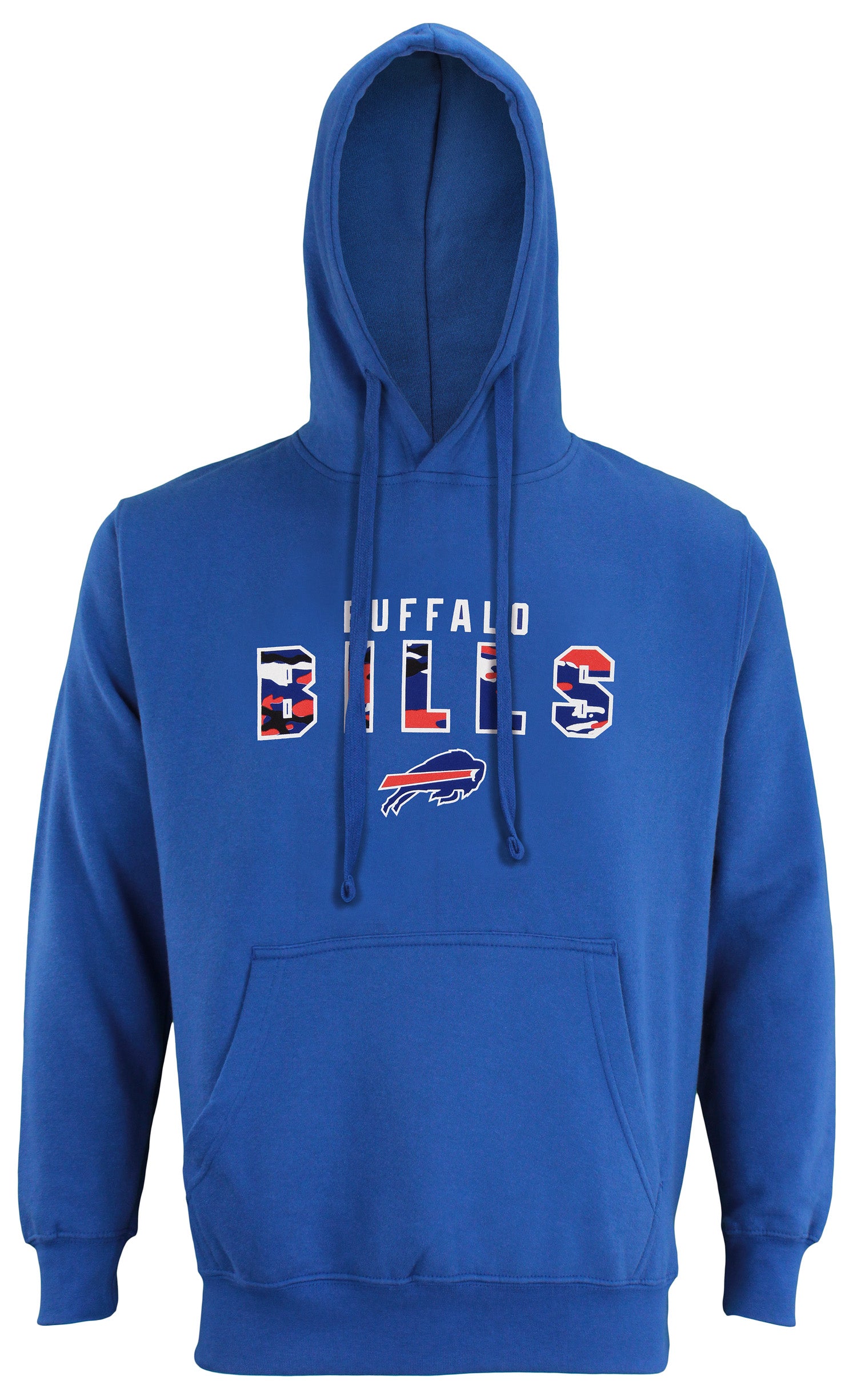 Zubaz NFL Men's Buffalo Bills Camo Block Logo Hoodie