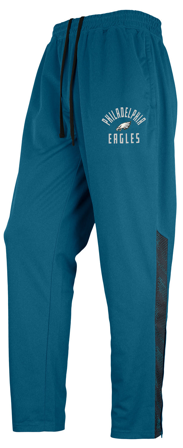 Zubaz NFL Men's Philadelphia Eagles Viper Accent Elevated Jacquard Track Pants