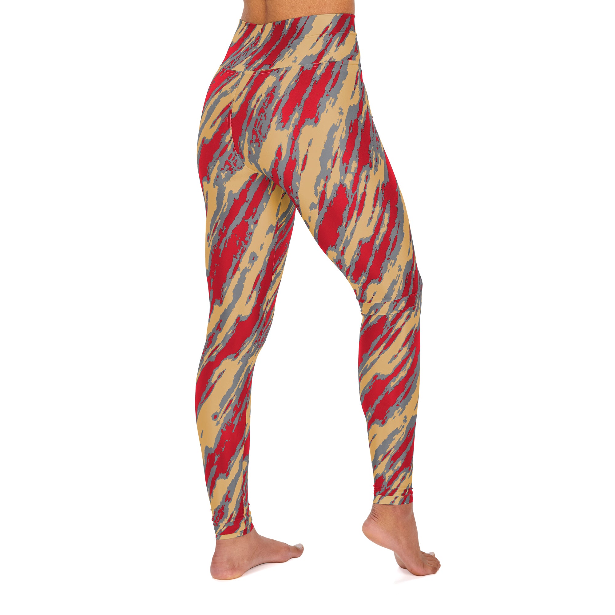 Zubaz NFL Women's San Francisco 49ers Diagonal Streak Leggings