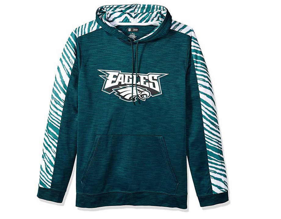 Zubaz Men's NFL Philadelphia Eagles Pullover Hoodie With Zebra Accents