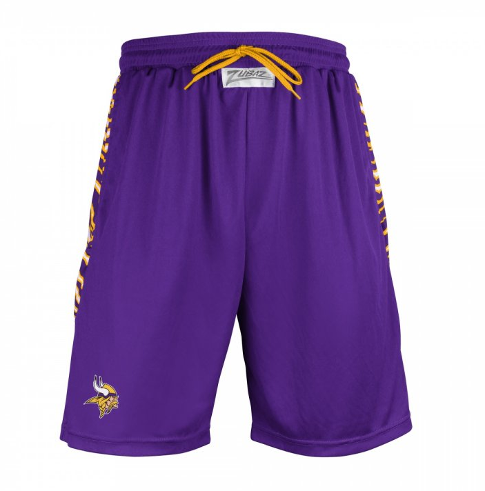 Zubaz NFL Men's Minnesota Vikings Team Logo Active Zebra Shorts