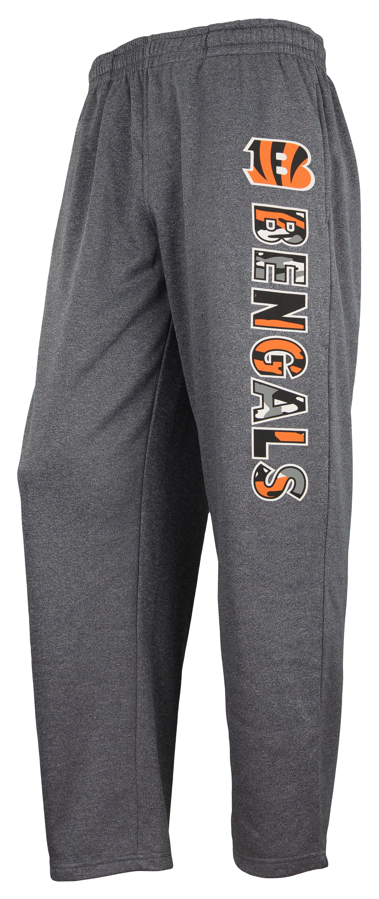 Zubaz NFL Men's Cincinnati Bengals Poly Fleece Dark Heather Gray Sweatpants