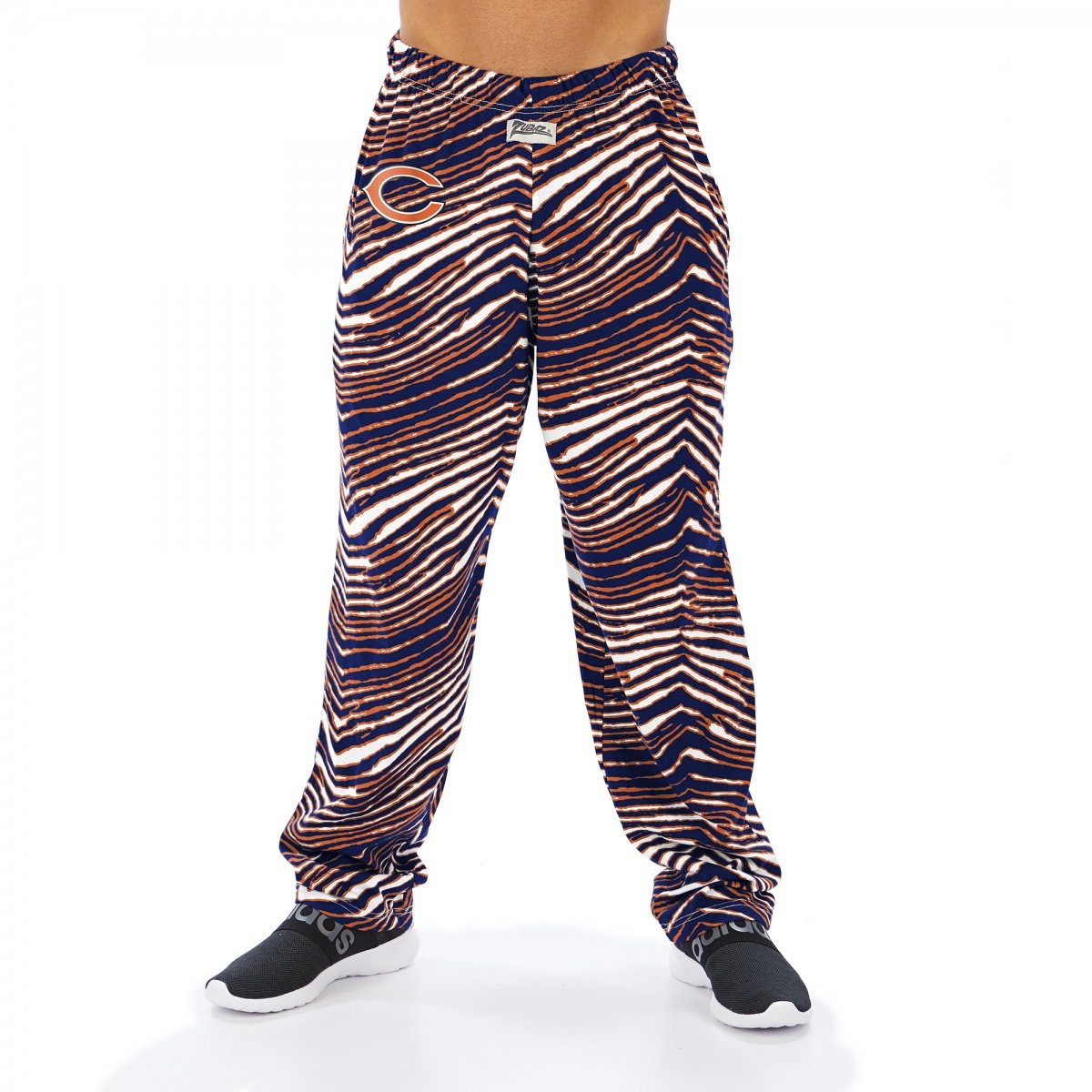 Zubaz NFL Men's Chicago Bears Classic Zebra Print Team Logo Pants