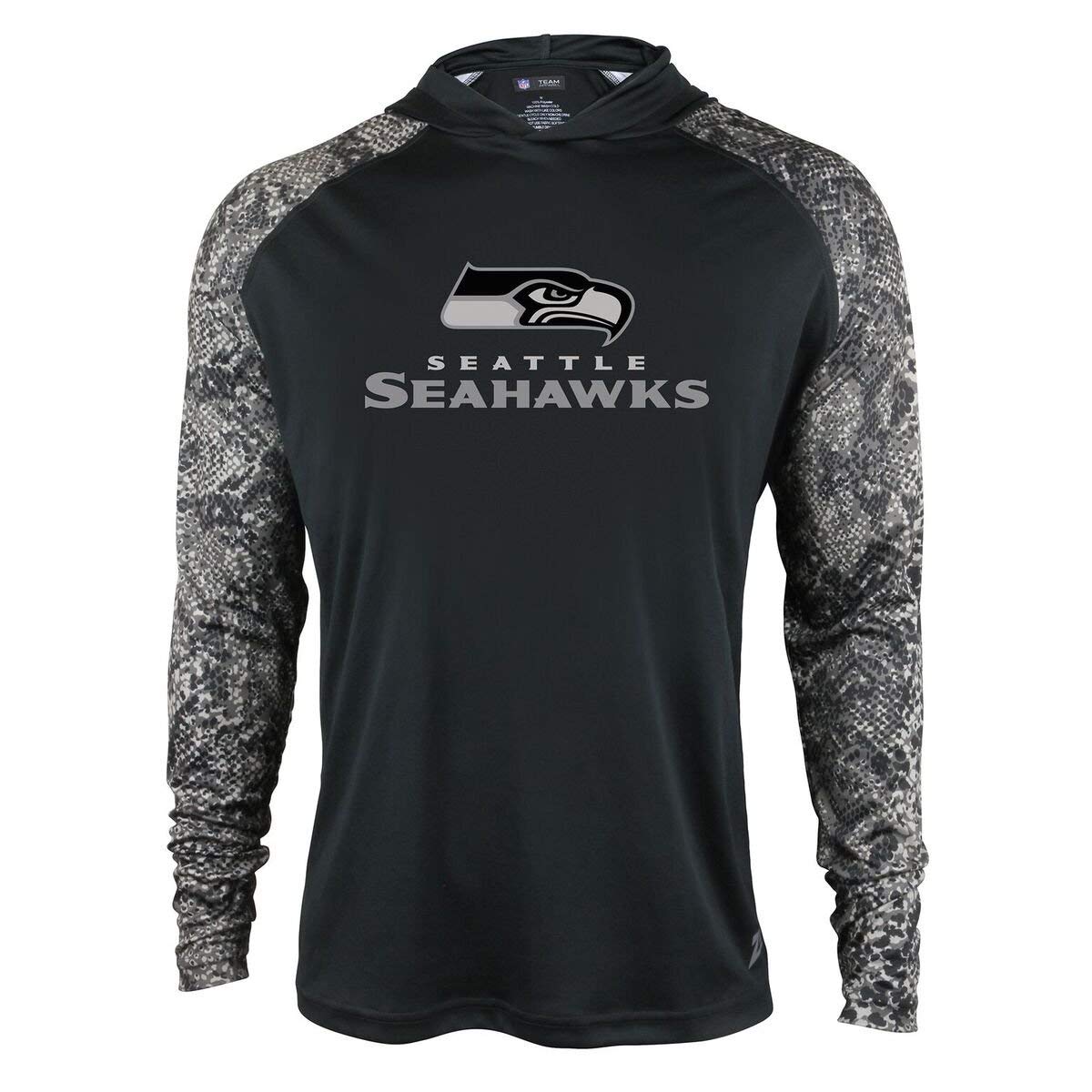 Zubaz Men's NFL Seattle Seahawks Tonal Lightweight Hoodie