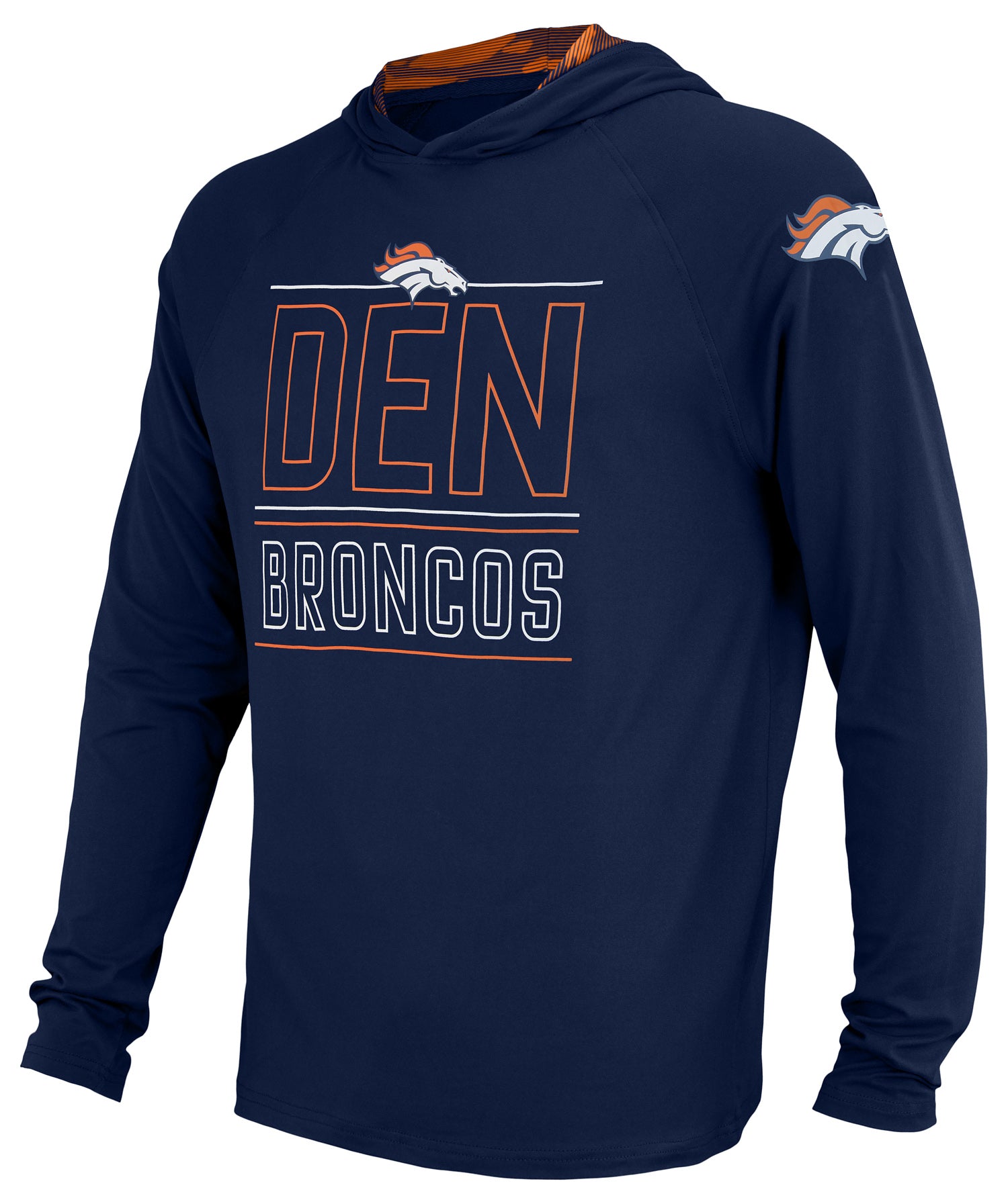 Zubaz NFL Men's Denver Broncos Team Color Active Hoodie With Camo Accents