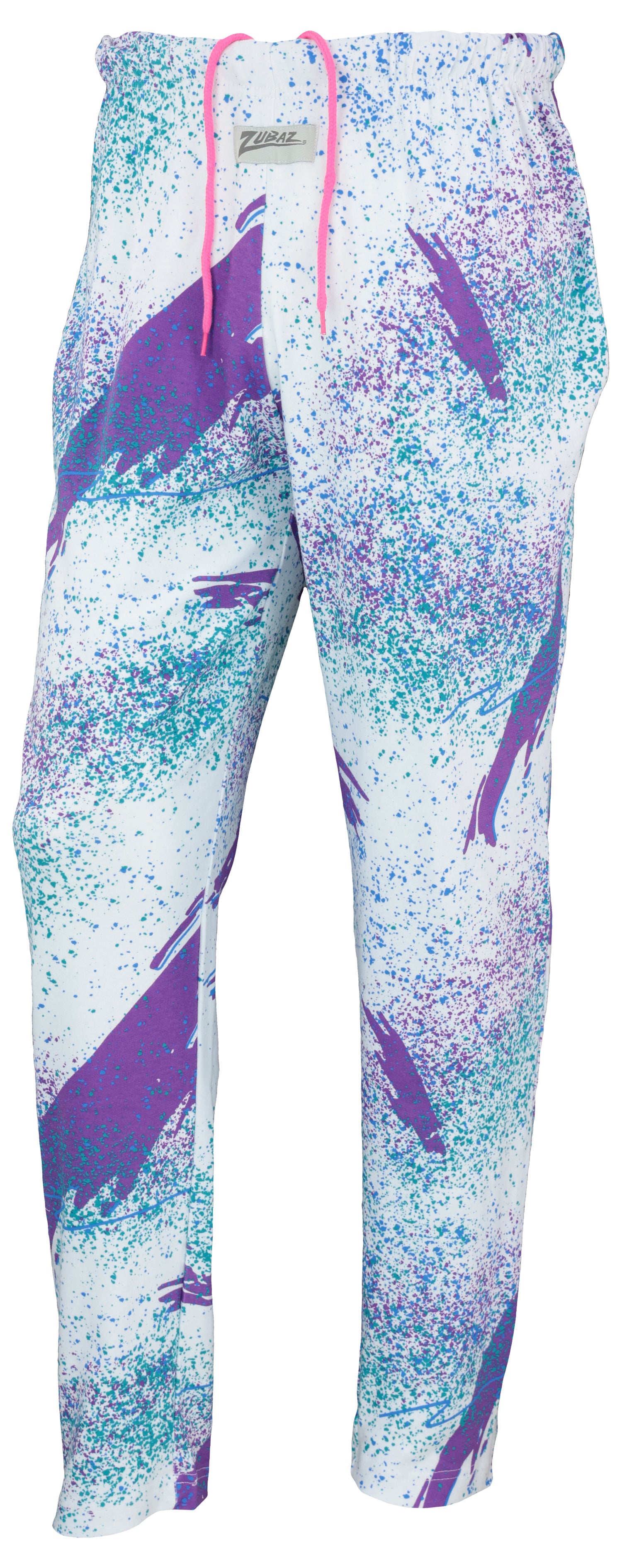 Zubaz 88 Men's The Original Pants - PURPLE/AQUA CONFETTI