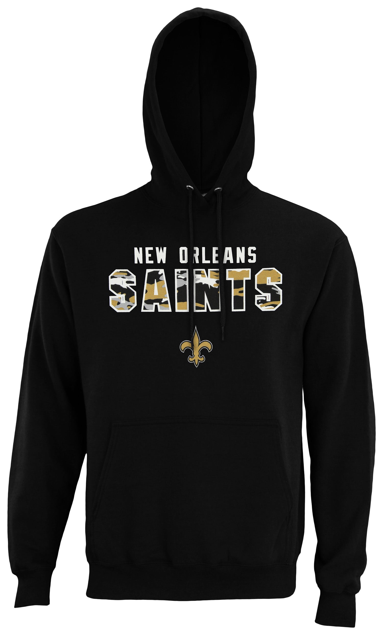 Zubaz NFL Men's New Orleans Saints Camo Block Logo Hoodie