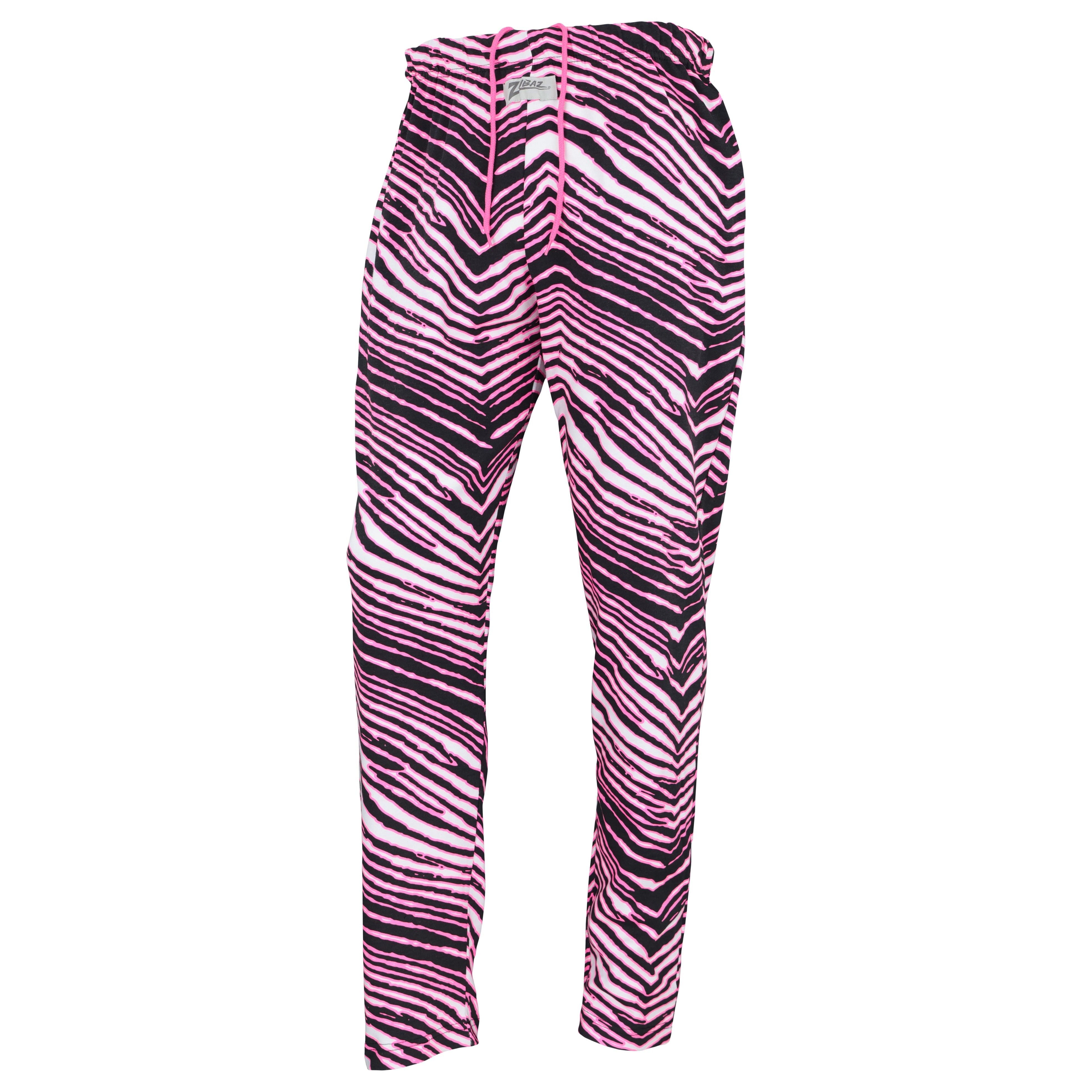 Zubaz 88 Men's The Original Pants - BLACK/PINK ZEBRA