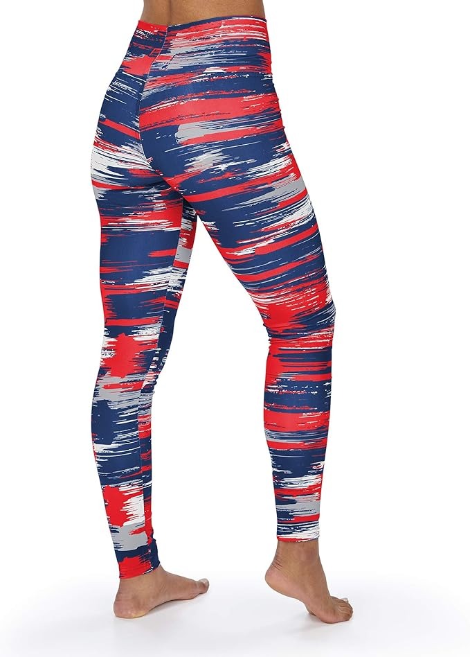 Zubaz NFL WOMEN'S HOUSTON TEXANS TEAM COLOR BRUSHED PAINT LEGGING