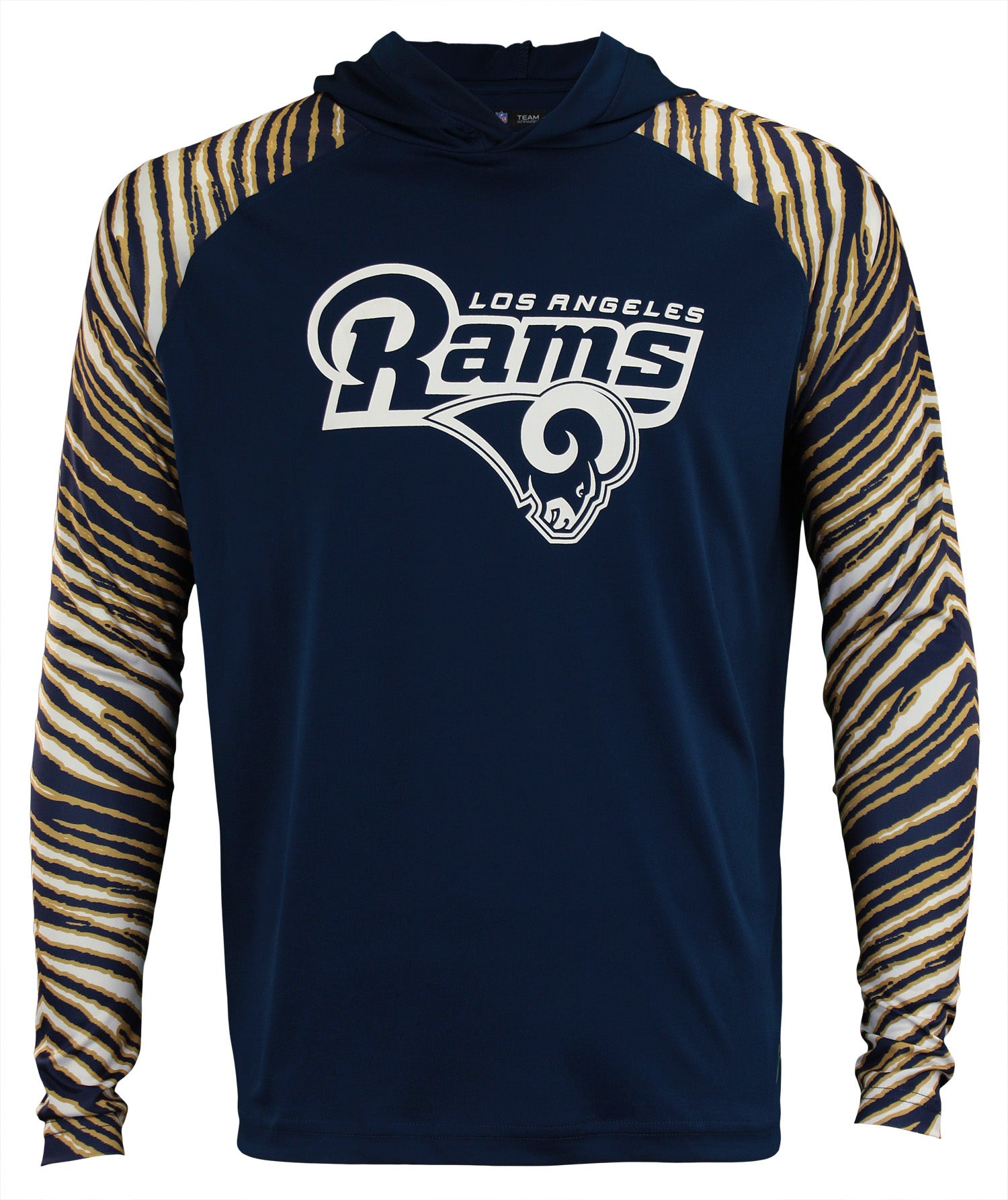 Zubaz NFL Men's Los Angeles Rams Light Weight Zebra Hoodie