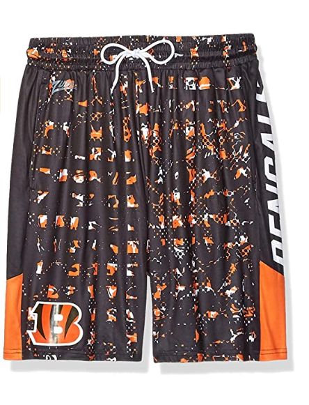 Zubaz NFL Men's Cincinnati Bengals Color Grid Shorts