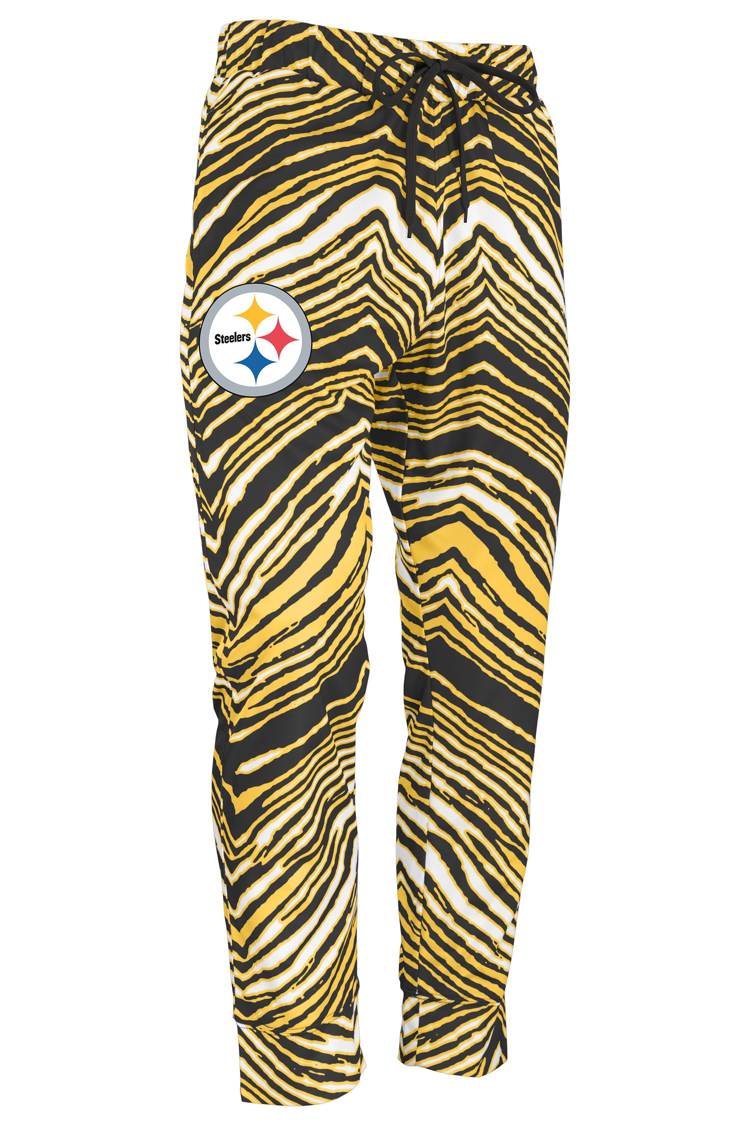 Zubaz NFL Men's Team Logo Zebra Sweatpants Pittsburgh Steelers