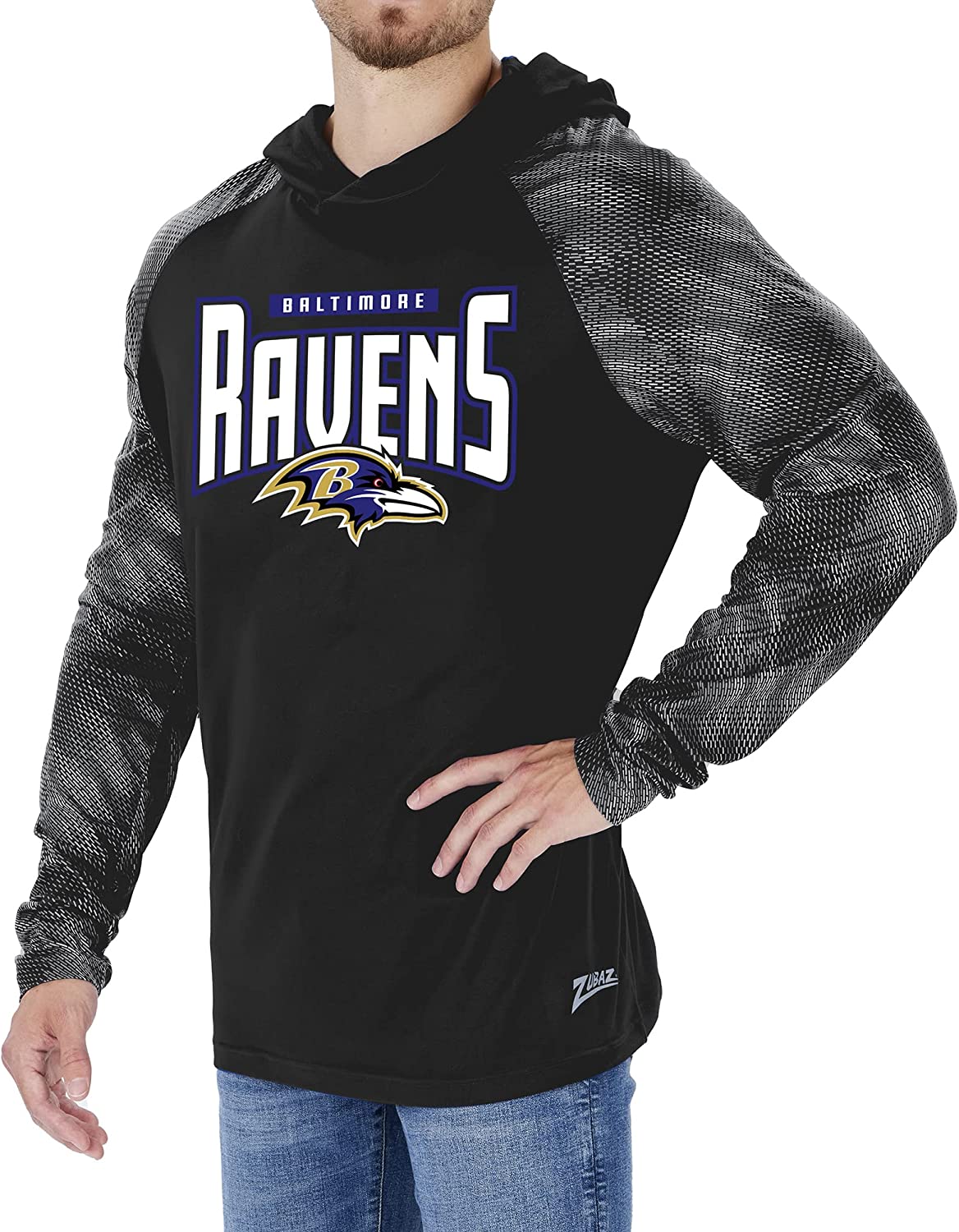 BALTIMORE RAVENS NFL ZEBRA offers LARGE OVERSIZED HOODIE