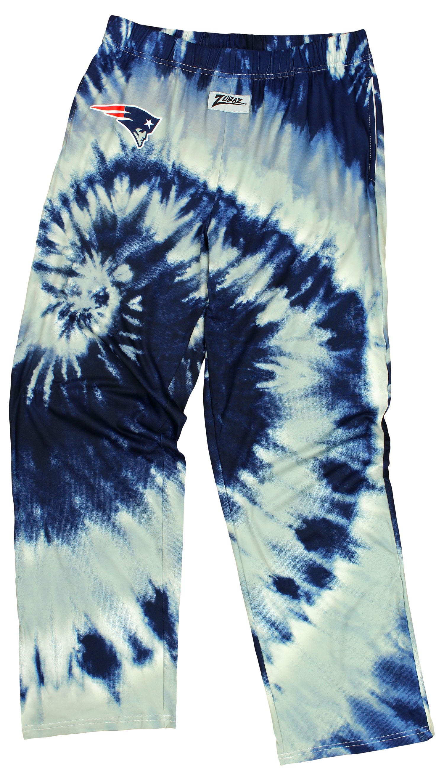 Zubaz New England Patriots NFL Men's Tie Dye Team Colors Lounge Pants, Blue