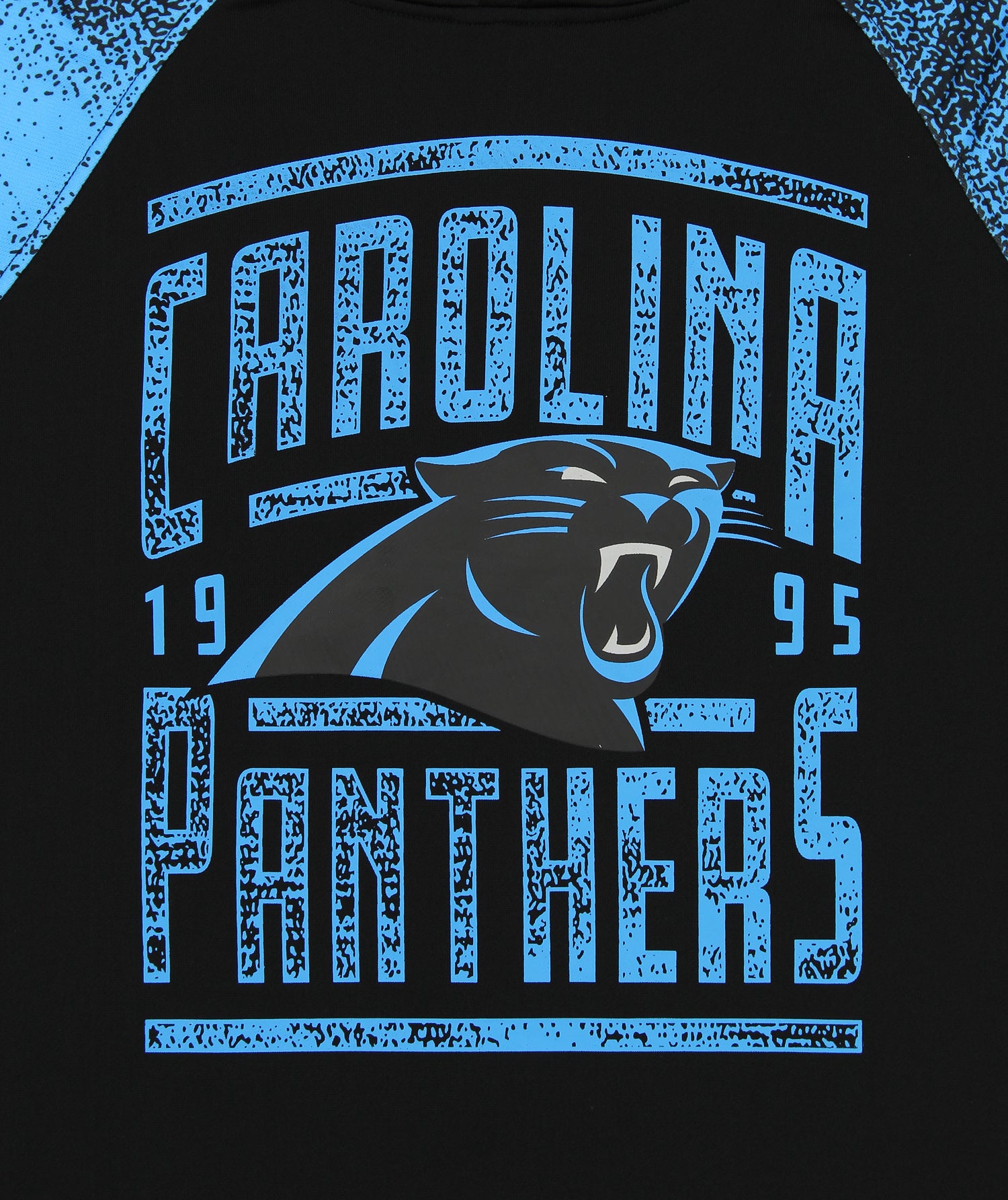 Zubaz NFL Men's Carolina Panthers Light Weight Pullover Hoodie with Static Sleeves