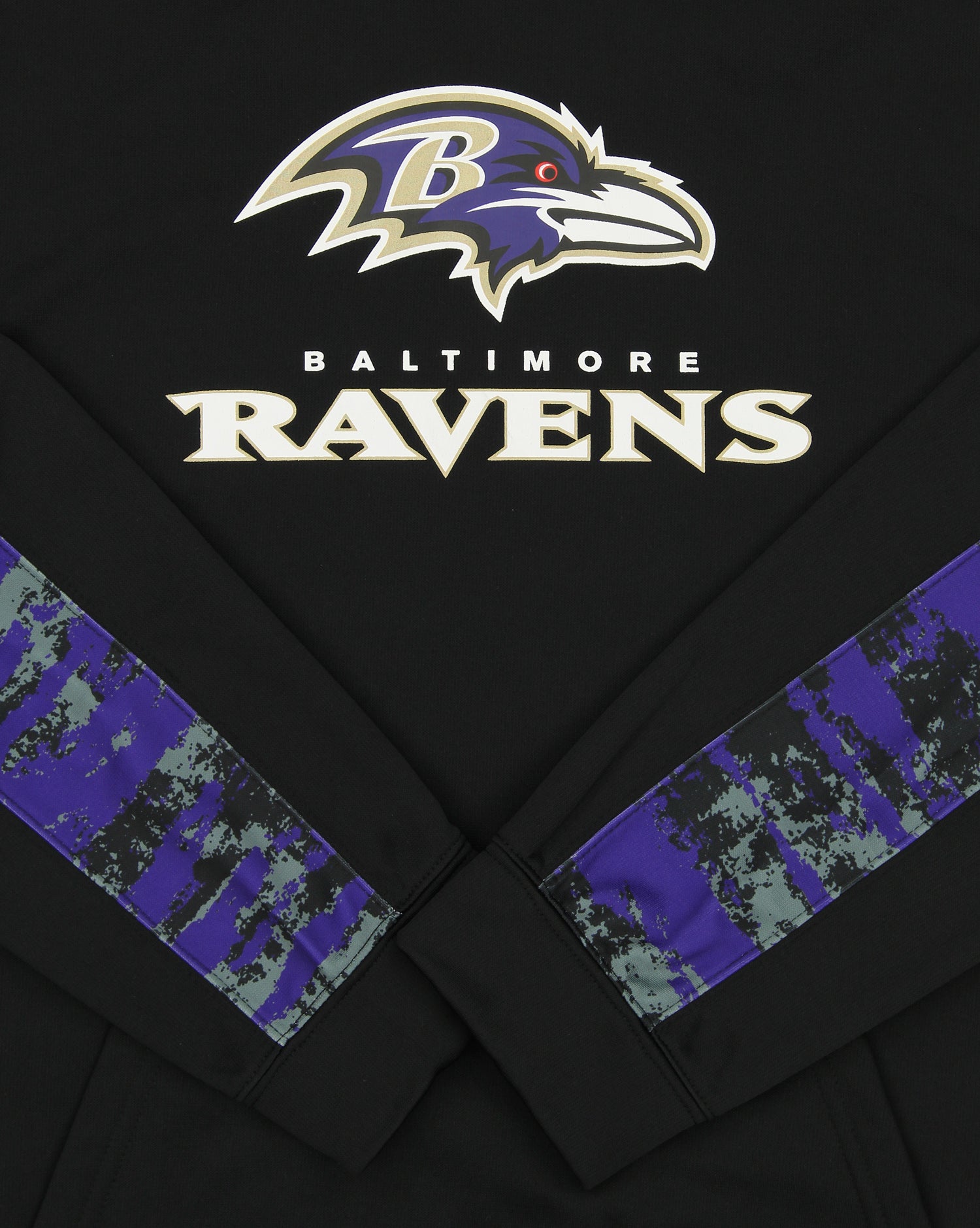 Zubaz NFL Men's Baltimore Ravens Performance Hoodie w/ Oxide Sleeves