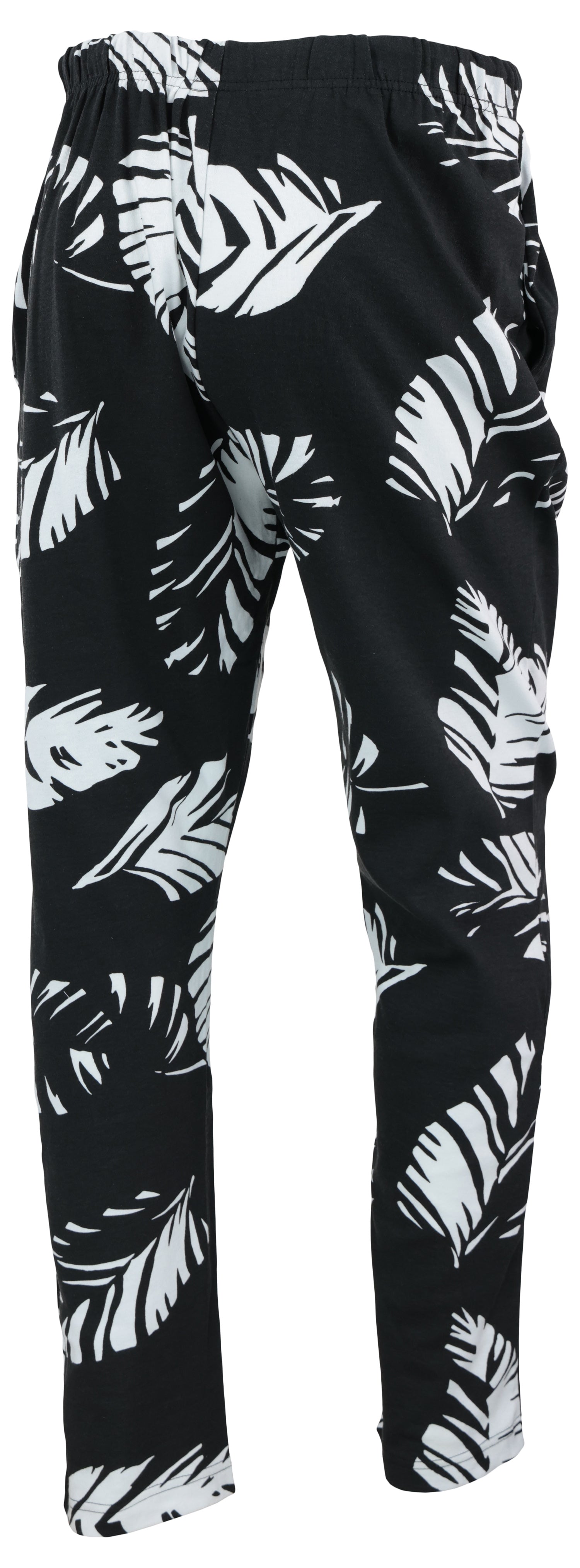 Zubaz 88 Men's The Original Pants - BLACK/WHITE LEAF