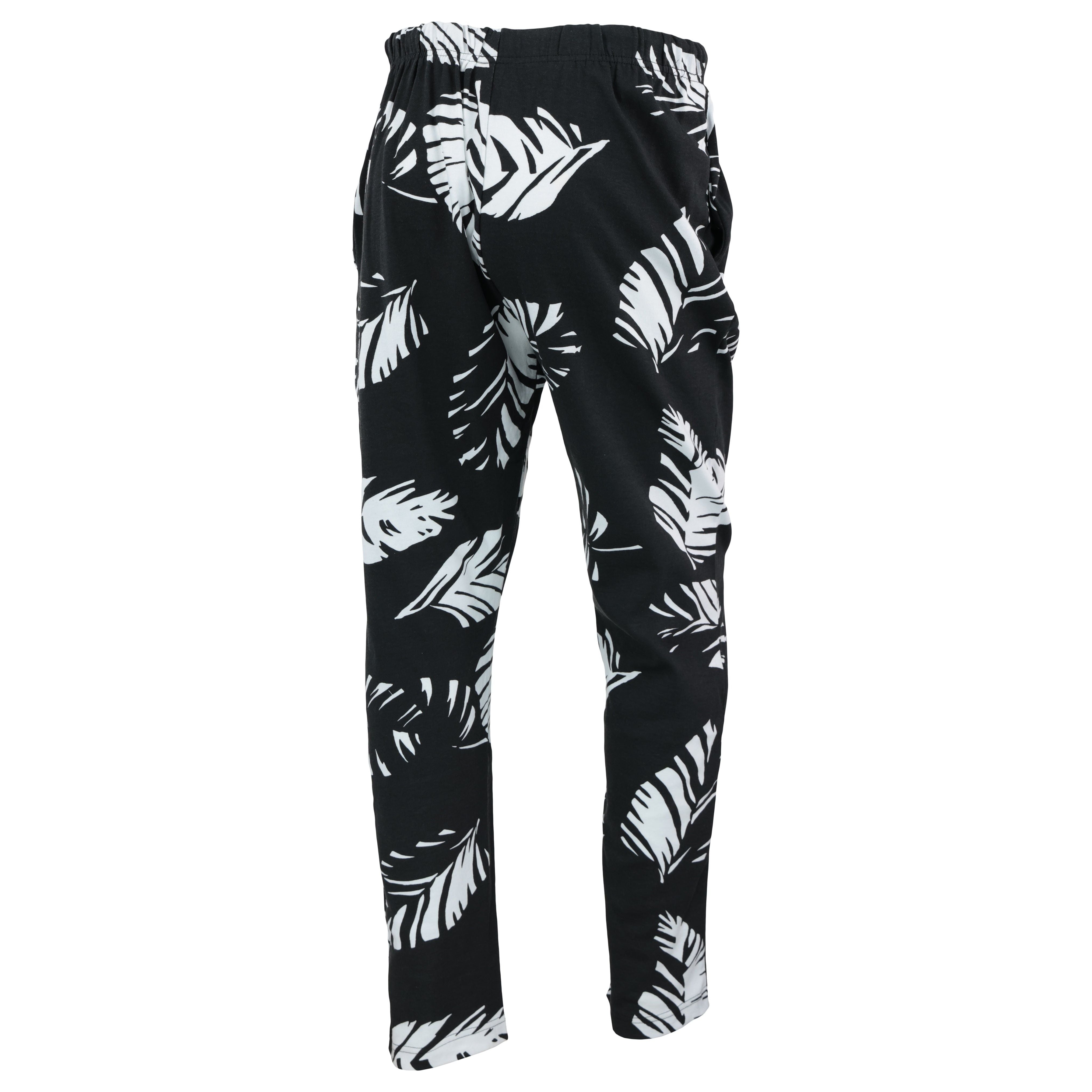 Zubaz 88 Men's The Original Pants - BLACK/WHITE LEAF