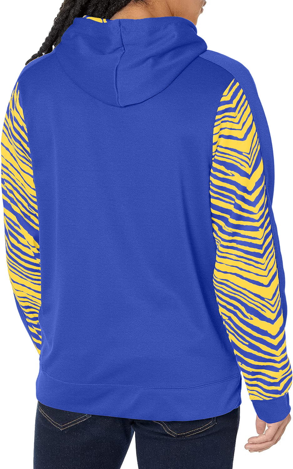 Zubaz NFL Men's Los Angeles Rams Team Color with Zebra Accents Pullover Hoodie