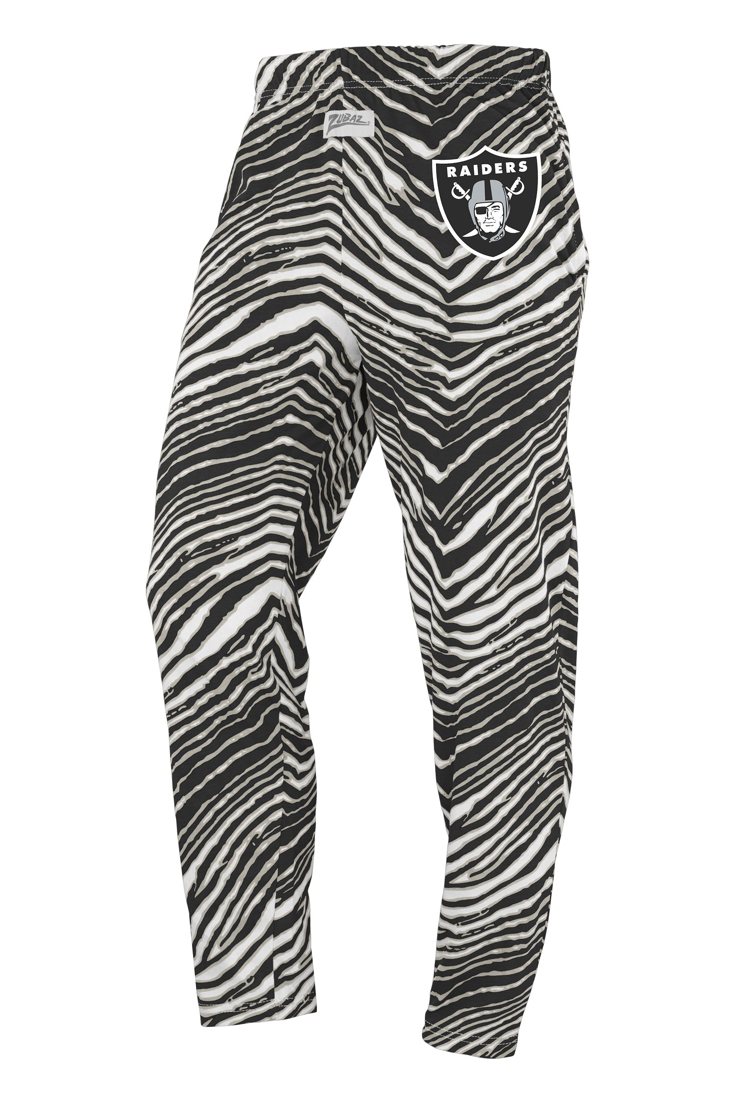 Zubaz NFL Adult Unisex Z88 Zebra Pants, Las Vegas Raiders For Men and Women