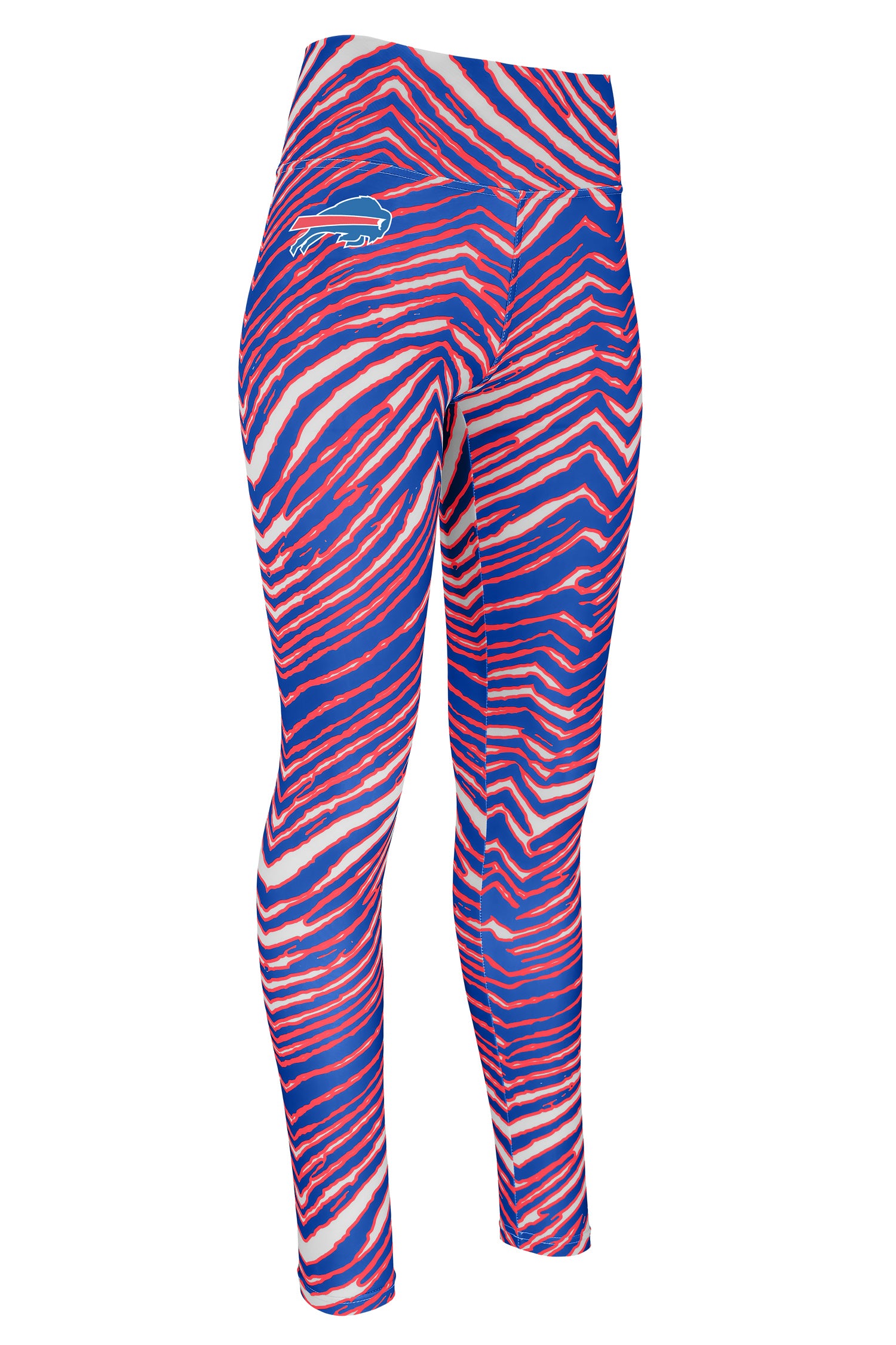 Zubaz NFL Women's Basic Zebra Print Legging, Buffalo Bills