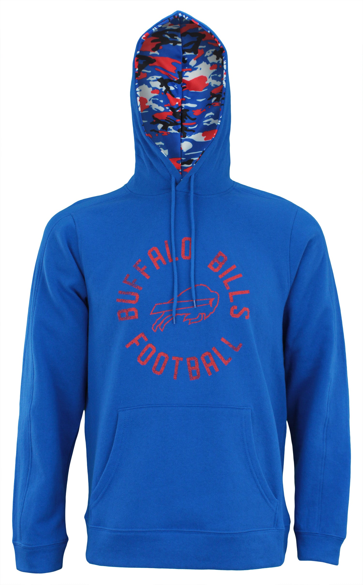 Zubaz NFL Men's Buffalo Bills Camo Lined Pullover Hoodie
