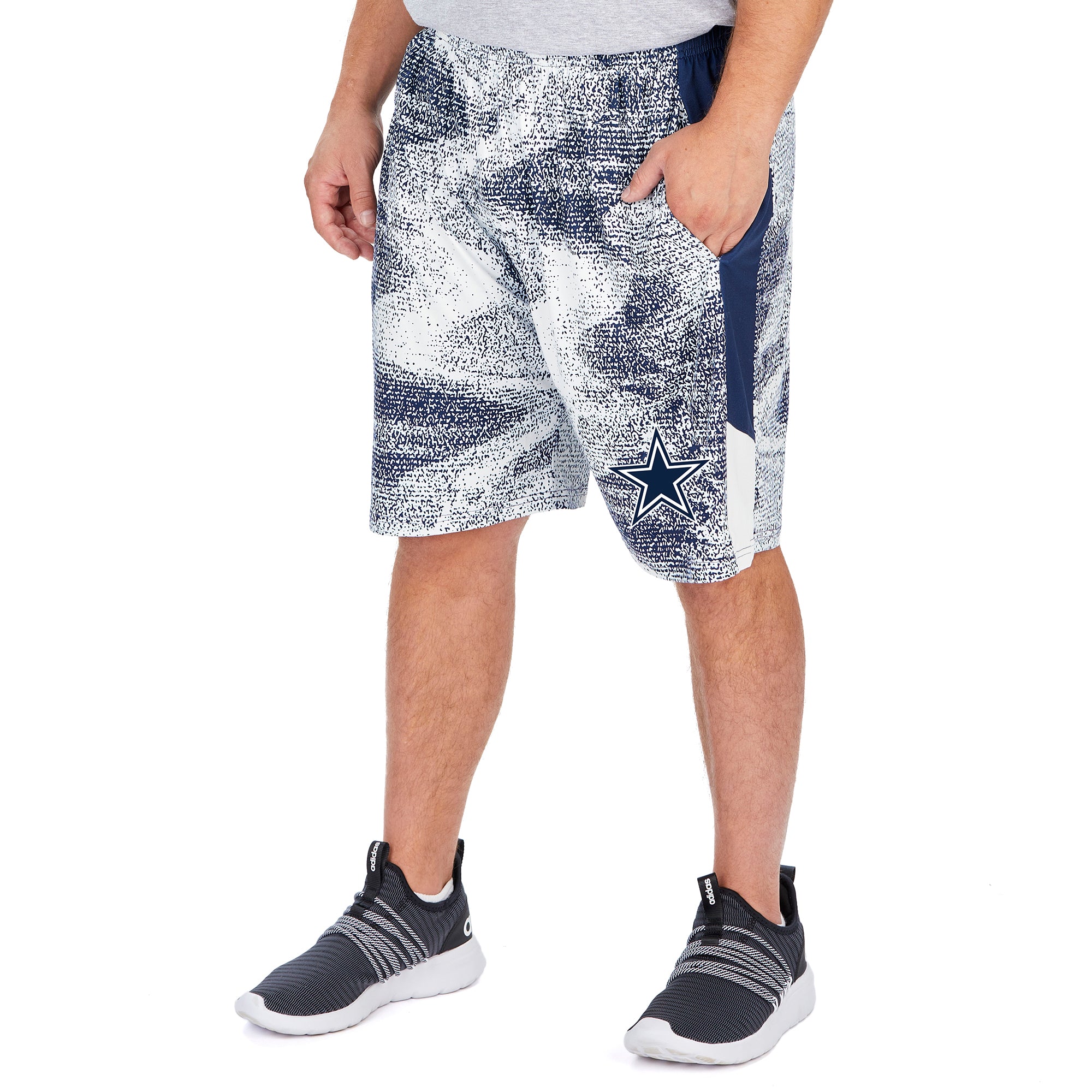 Zubaz NFL Men's Dallas Cowboys Static Short With Side Panels