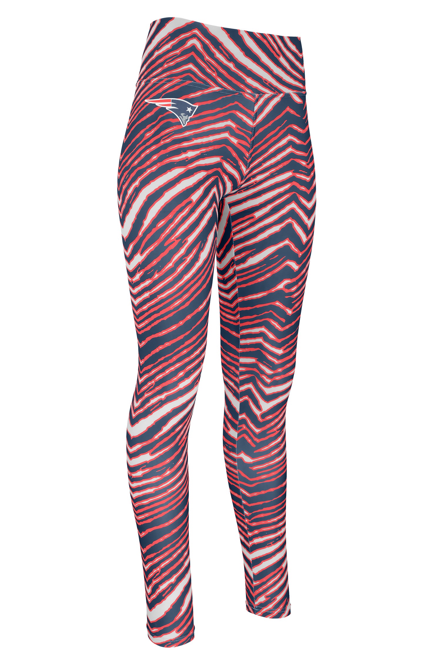 Zubaz NFL Women's Basic Zebra Print Legging, New England Patriots