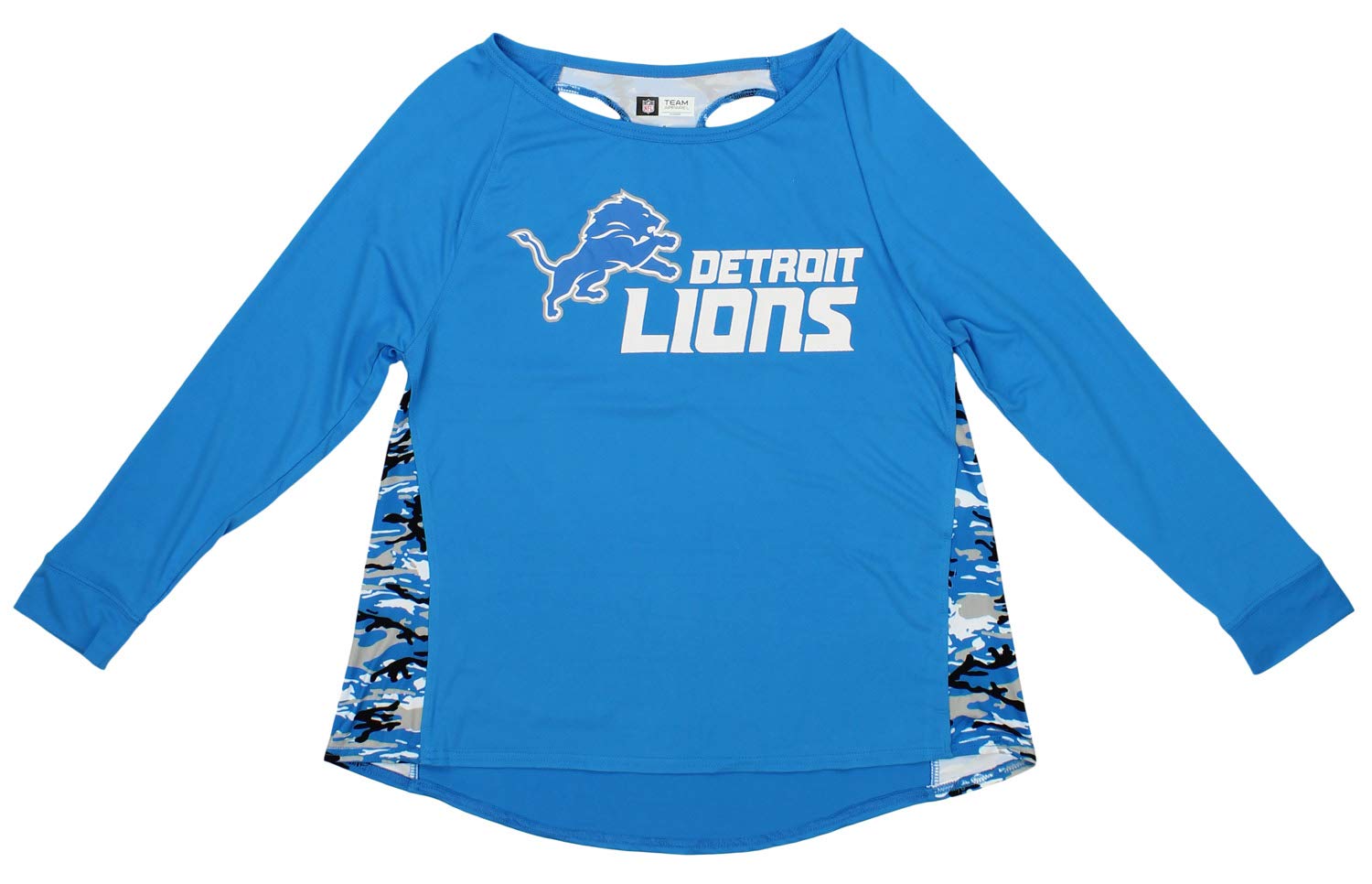 Zubaz Women's NFL Detriot Lions Racer Back Shirt Top