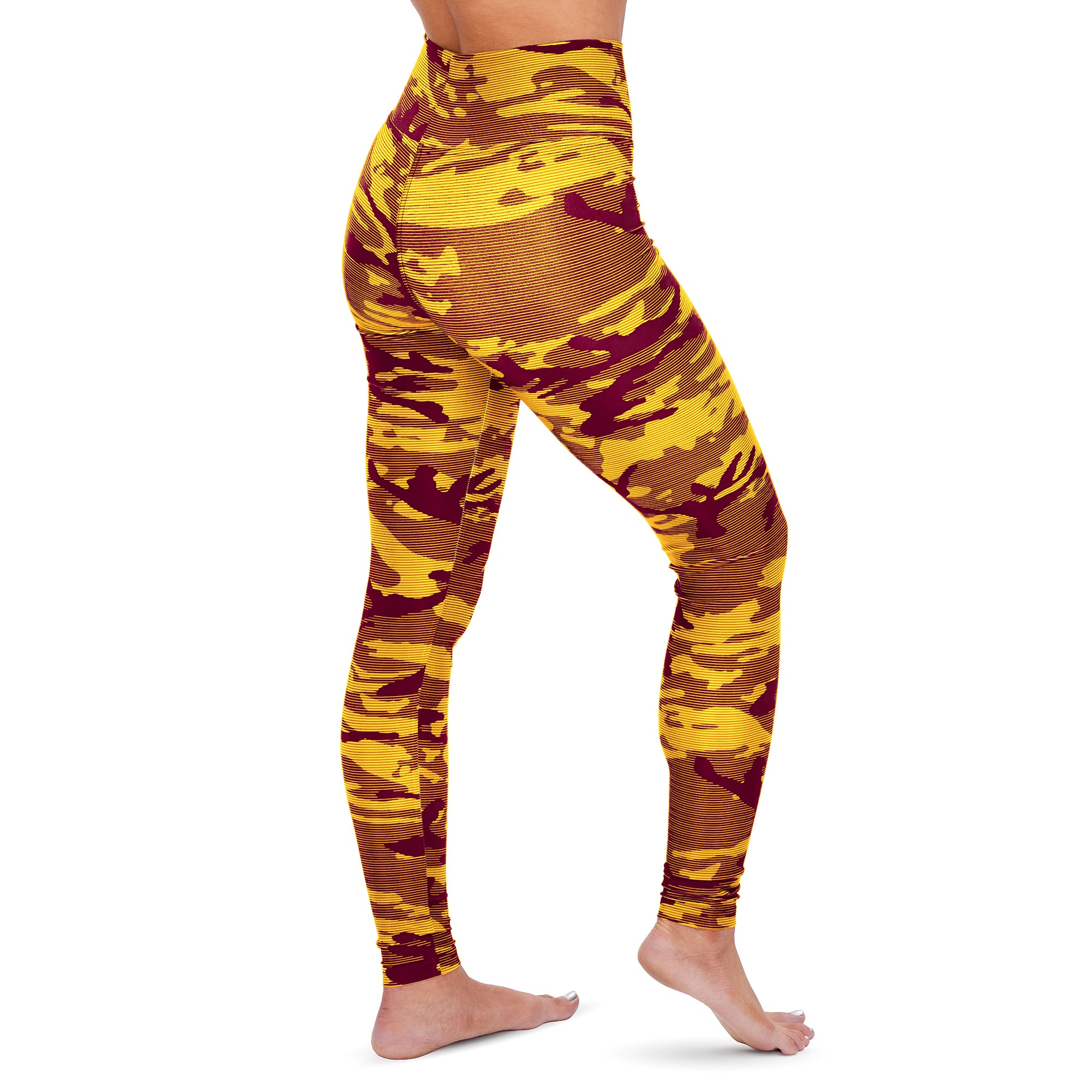 Zubaz NFL Women's Washington Football Team Marled Camo Lines Leggings