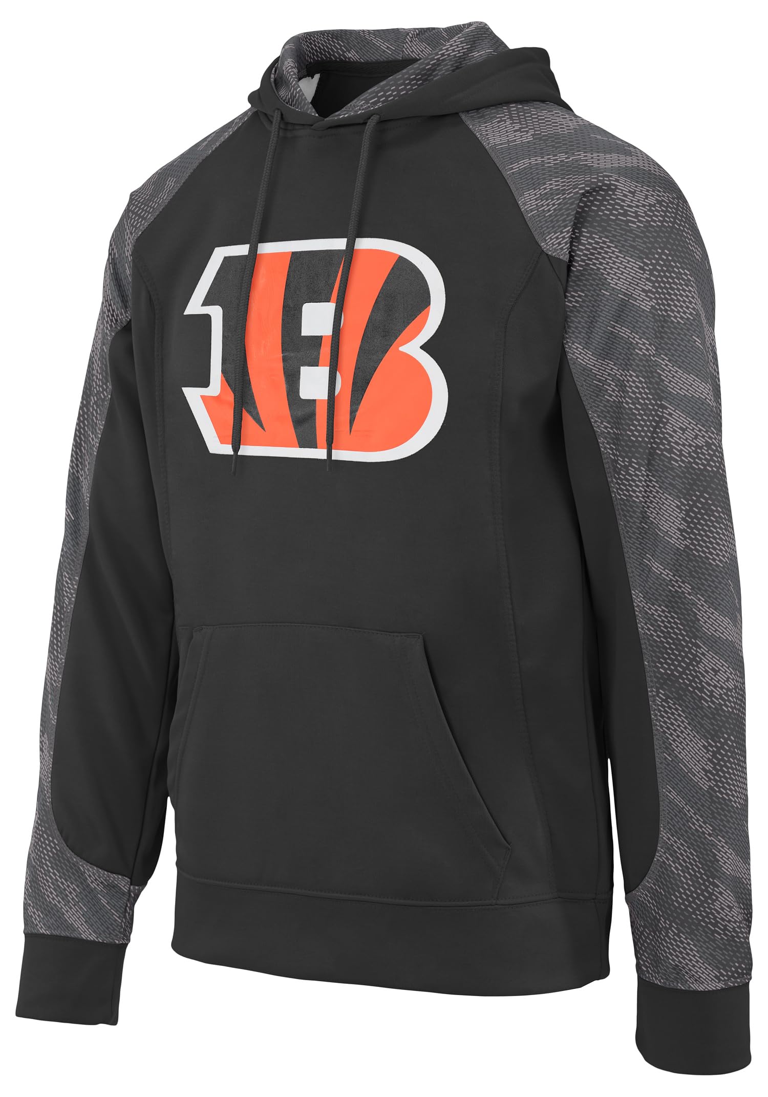 Zubaz NFL Men's Elevated Logo Viper Hoodie Cincinnati Bengals