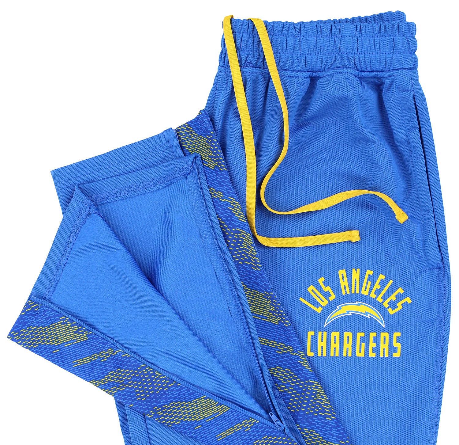 Zubaz NFL Men's Los Angeles Chargers Viper Accent Elevated Jacquard Track Pants