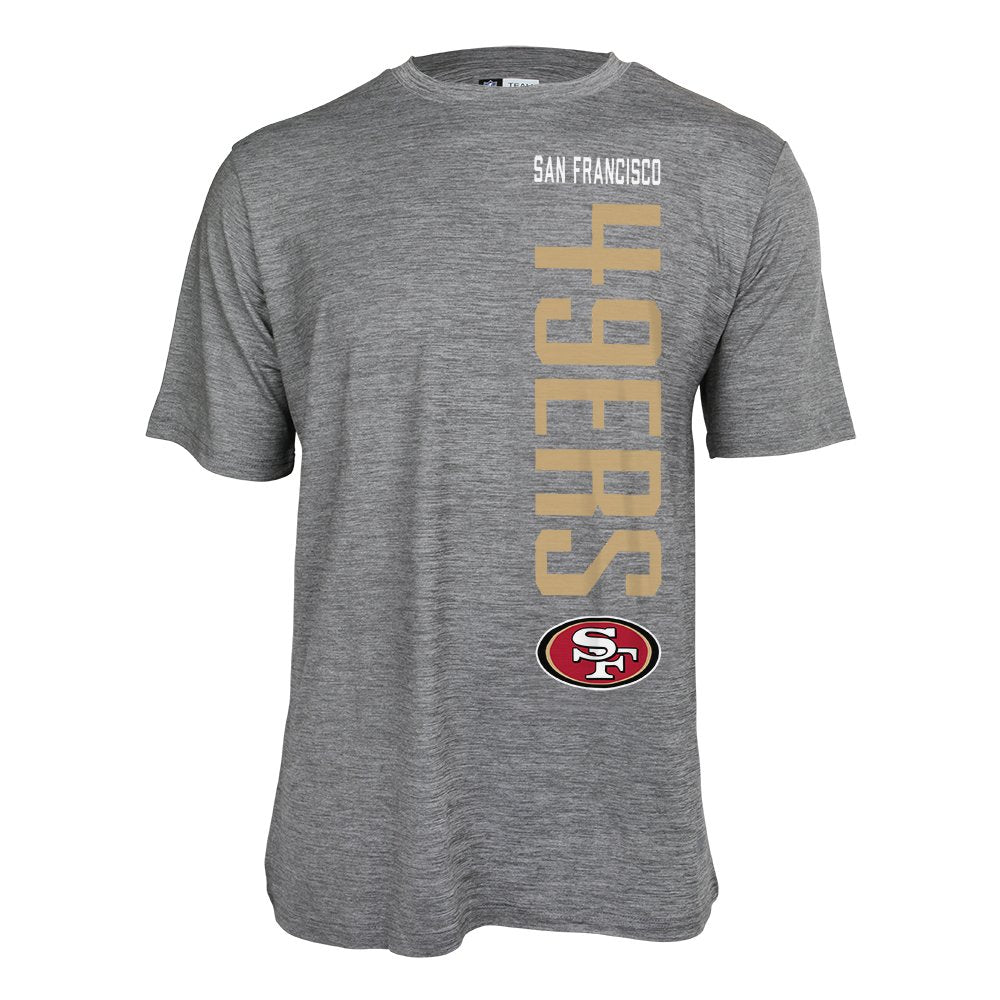 Zubaz NFL Men's San Francisco 49ers Vertical Team Name Graphic Tee