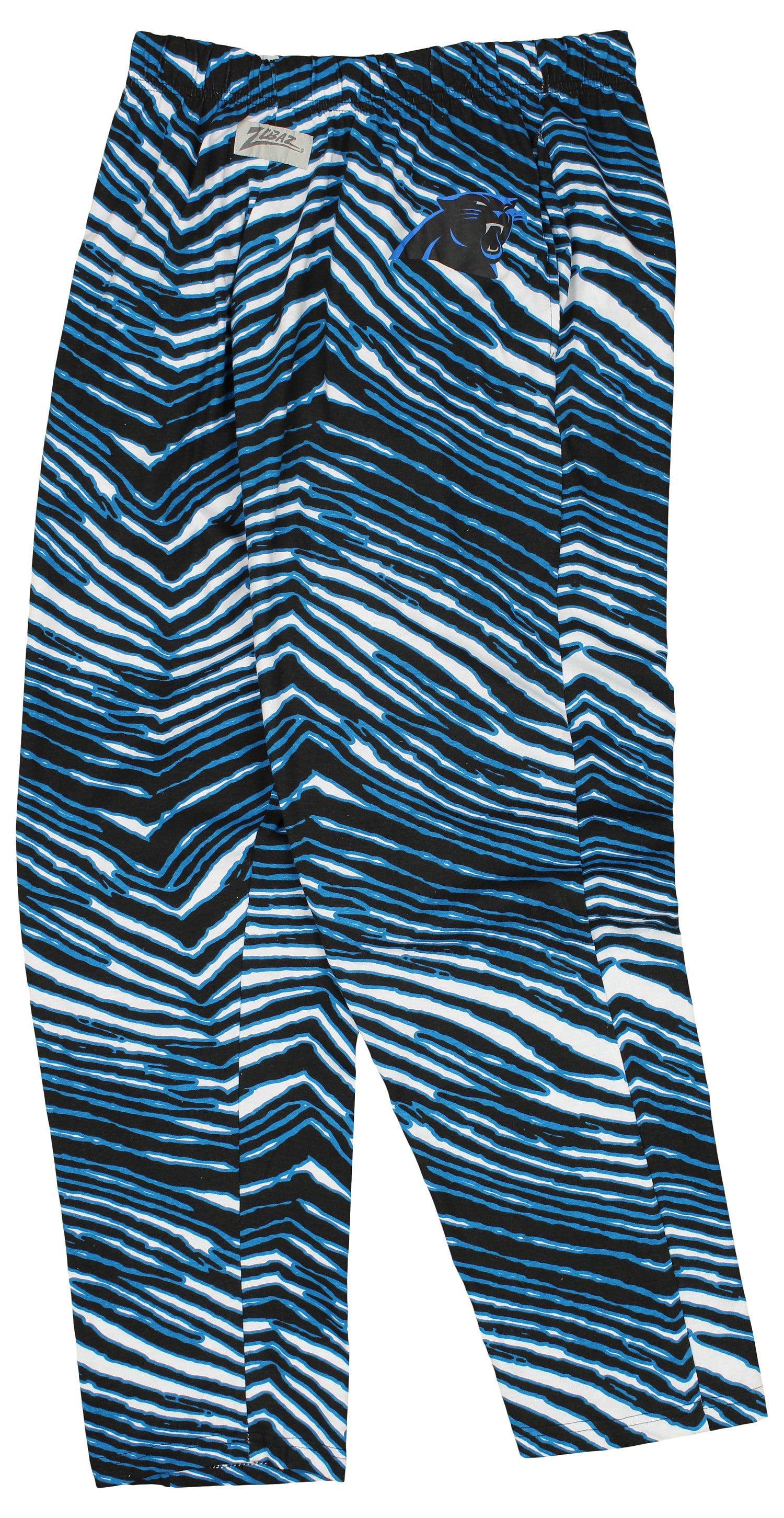 Zubaz Carolina Panthers NFL Men's Zebra Left Hip Logo Lounge Pant