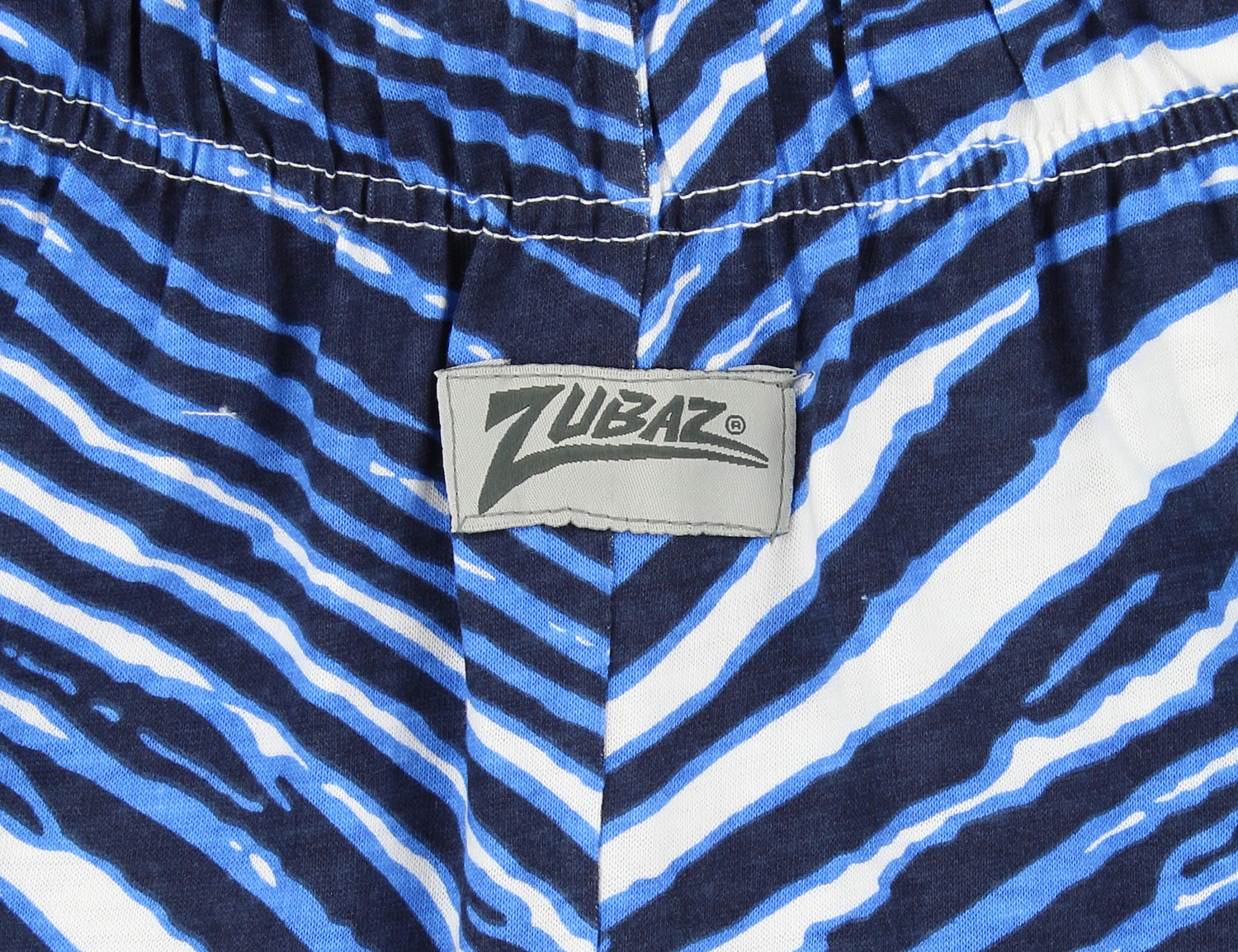 Zubaz Men's TENNESSEE TITANS NAVY/LIGHT BLUE ZEBRA PANT LEFT HIP LOGO