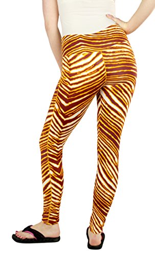 Zubaz NCAA Women's Minnesota Golden Gophers Team Color Tiger Print Leggings Pant