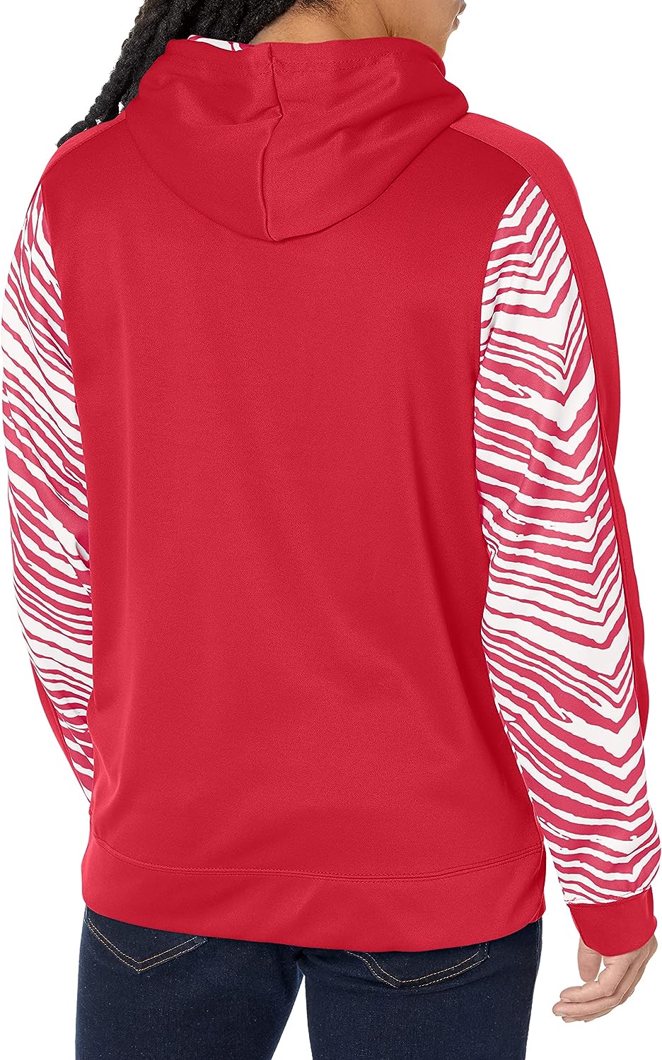 Zubaz NFL Men's Arizona Cardinals Team Color with Zebra Accents Pullover Hoodie