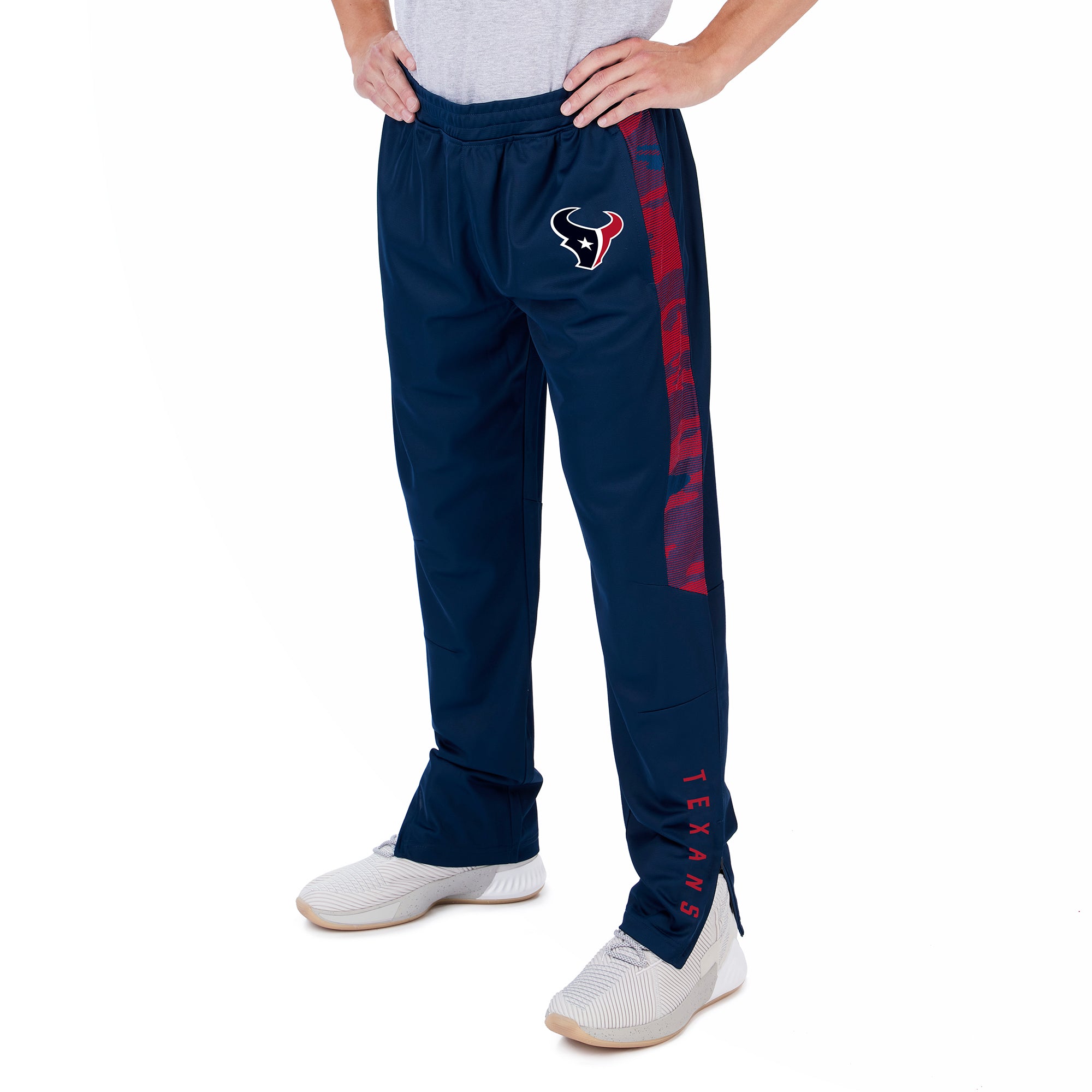 Zubaz NFL Men's Houstons Texans Track Pants W/ Camo Line Side Panels