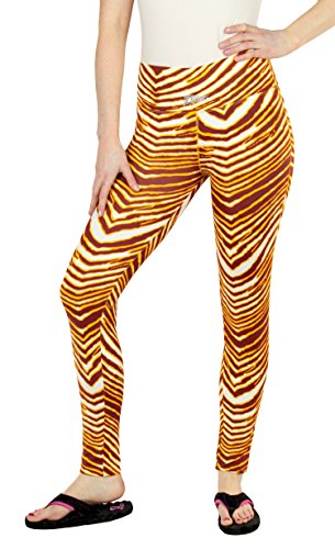 Zubaz NCAA Women's Minnesota Golden Gophers Team Color Tiger Print Leggings Pant