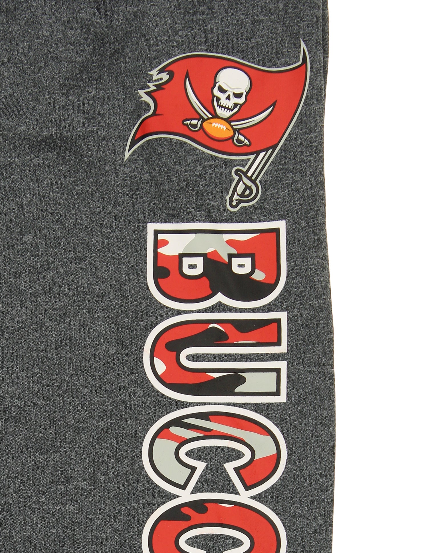 Zubaz NFL Men's Tampa Bay Buccaneers Poly Fleece Dark Heather Gray Sweatpants