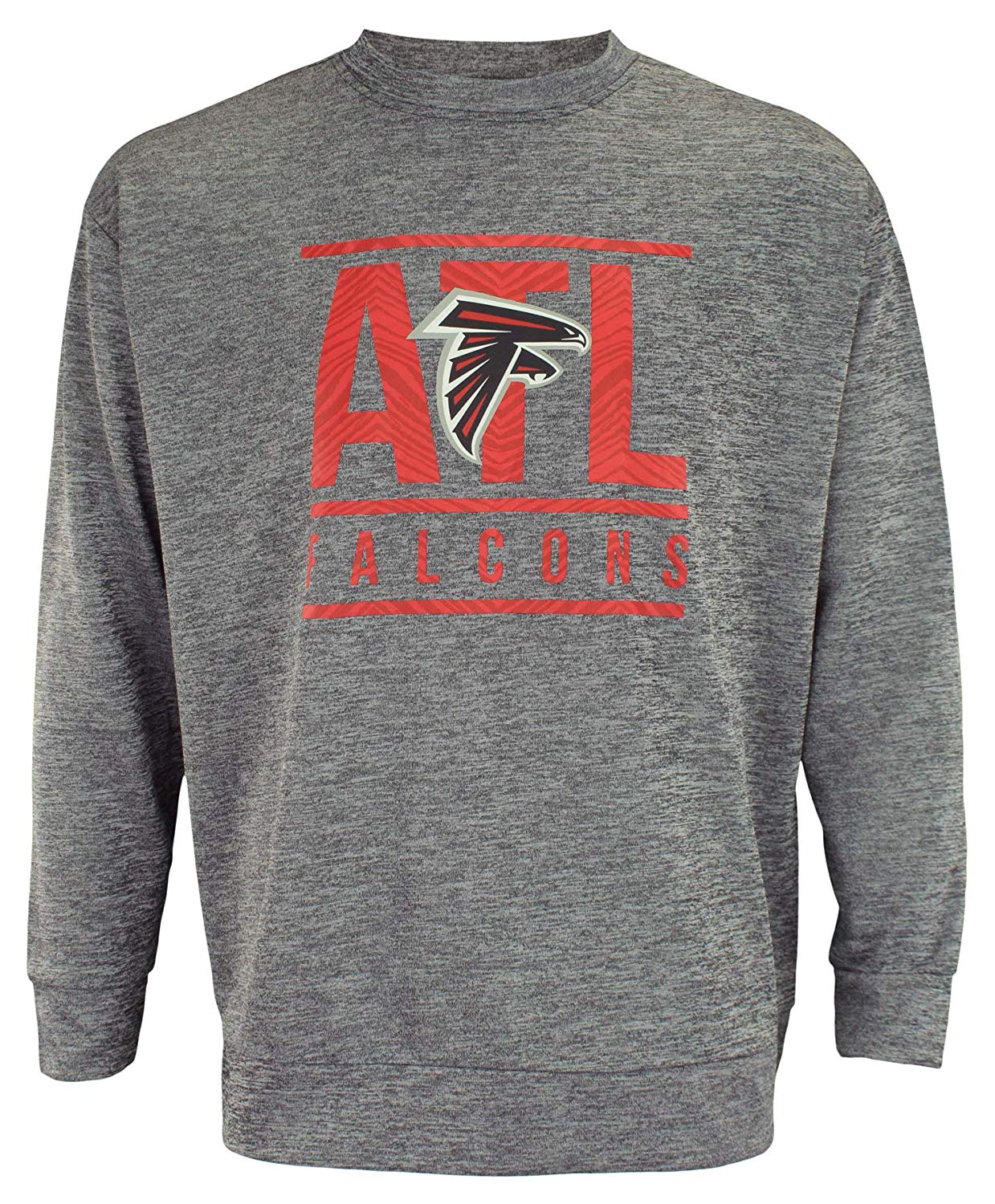 Zubaz NFL Atlanta Falcons Men's Lightweight French Terry Crew Neck Sweatshirt