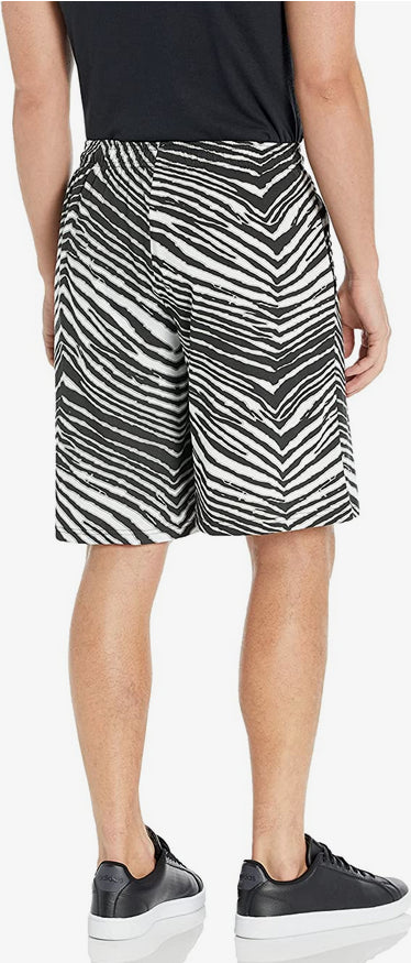 Zubaz Las Vegas Raiders NFL Men's Classic Zebra Print Shorts with Team Logo