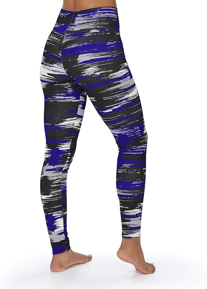 Zubaz NFL WOMEN'S BALTIMORE RAVENS TEAM COLOR BRUSHED PAINT LEGGING