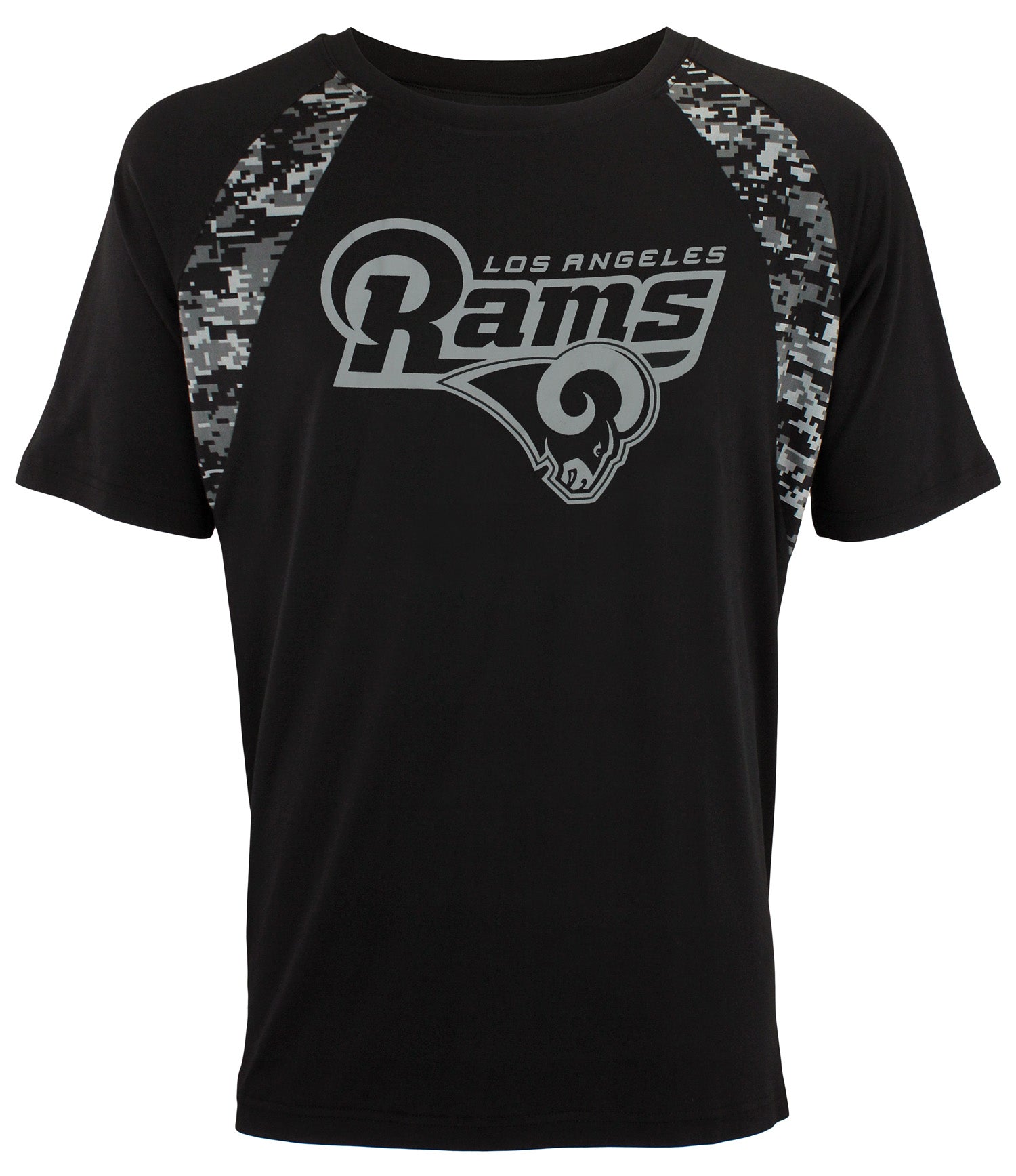Zubaz NFL Football Men's Los Angeles Rams Digi Tonal Camo Raglan T-Shirt