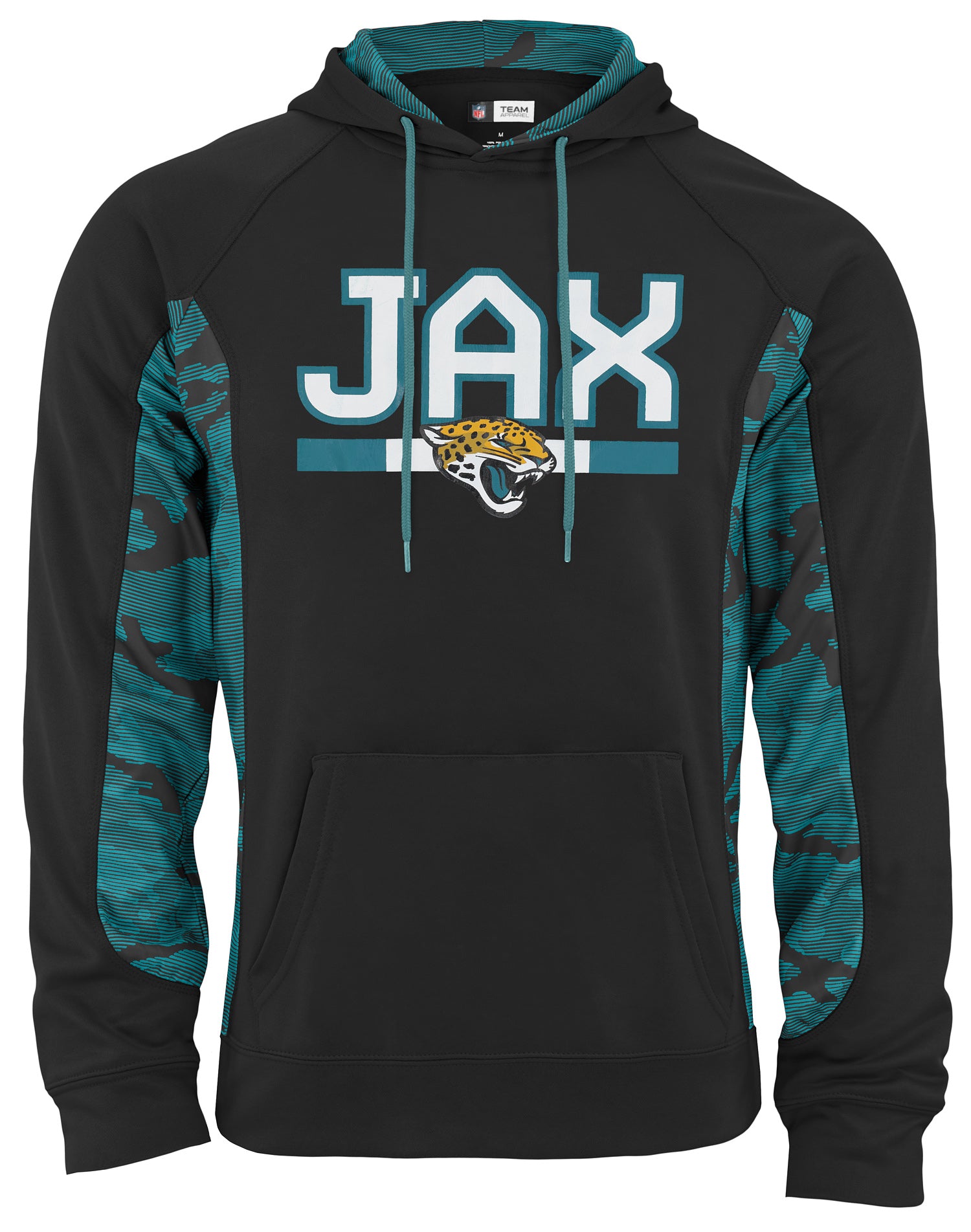 Zubaz NFL Men's Elevated Hoodie With Camo Lines, Jacksonville Jaguars