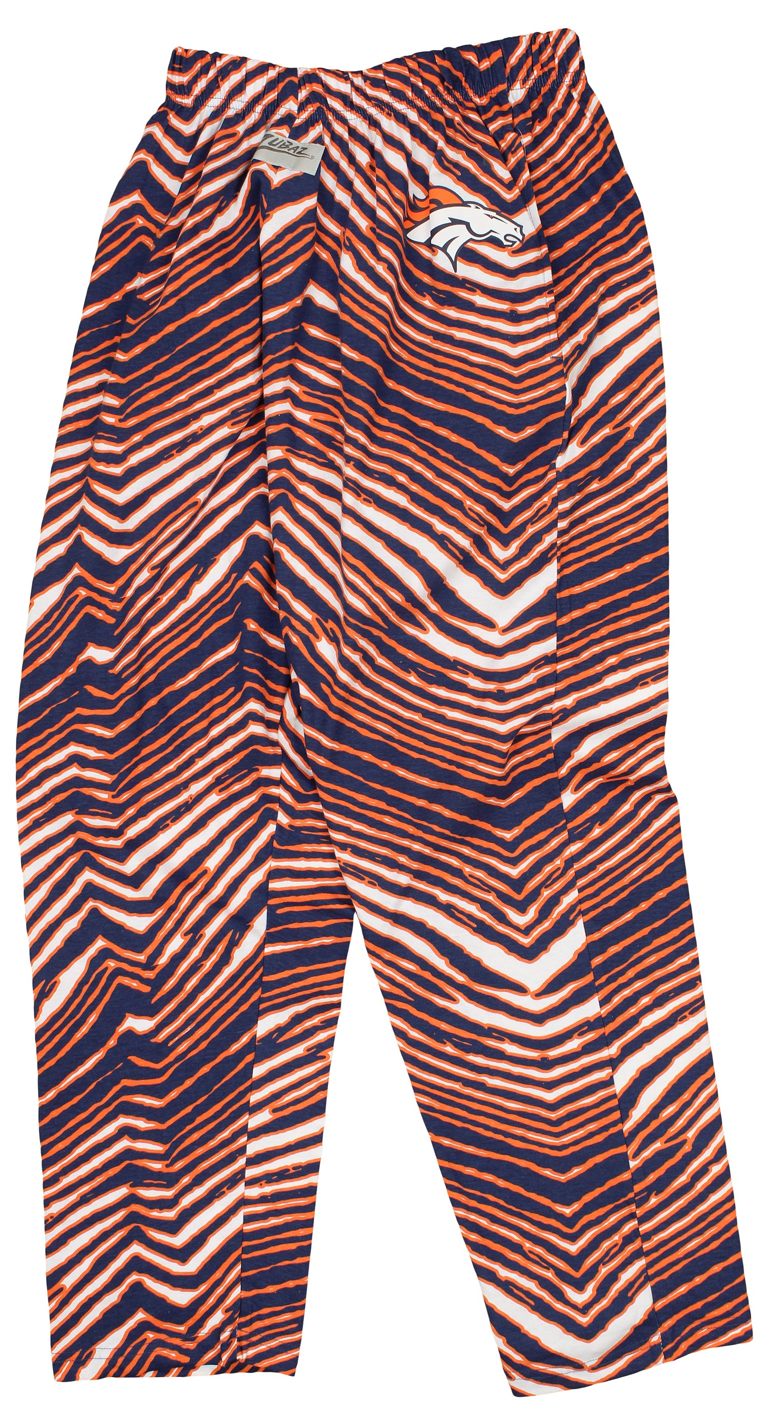 Zubaz Denver Broncos NFL Men's Zebra Left Hip Logo Lounge Pant