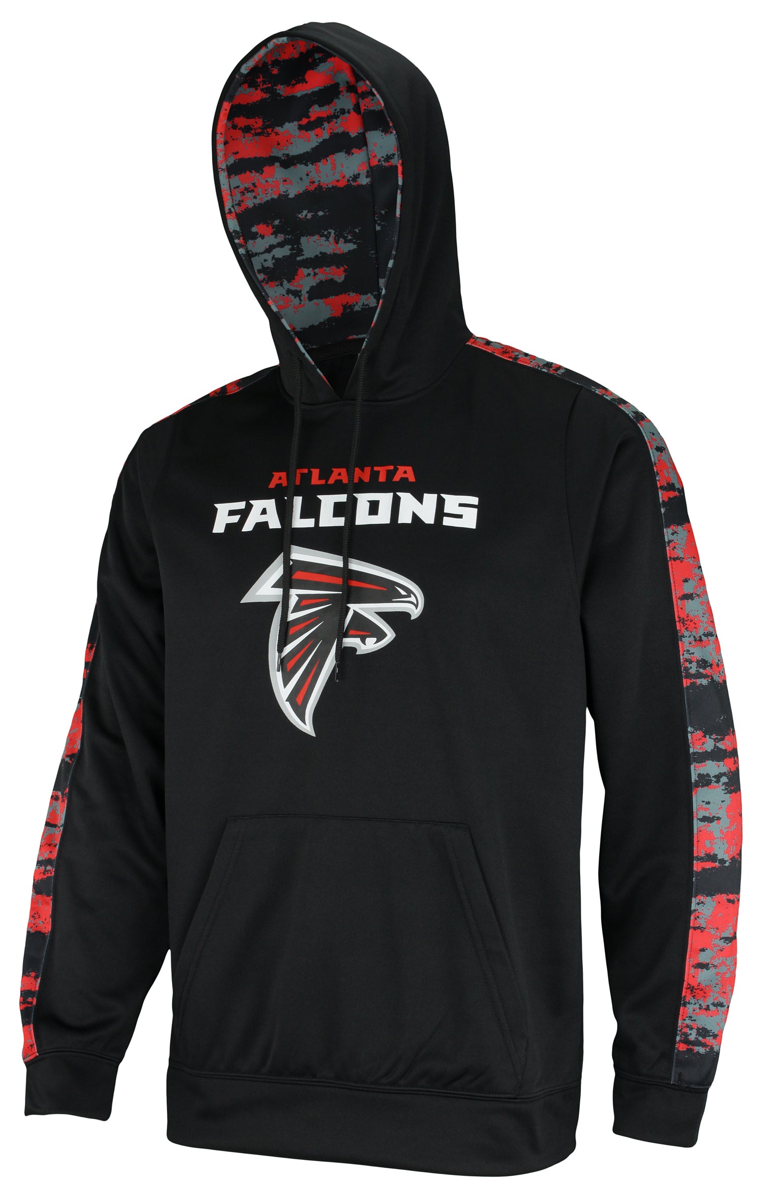 Zubaz NFL Men s Atlanta Falcons Performance Hoodie w Oxide Sleeves