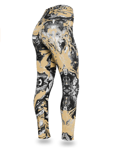 Zubaz NFL Women's New Orleans Saints Team Swirl Leggings